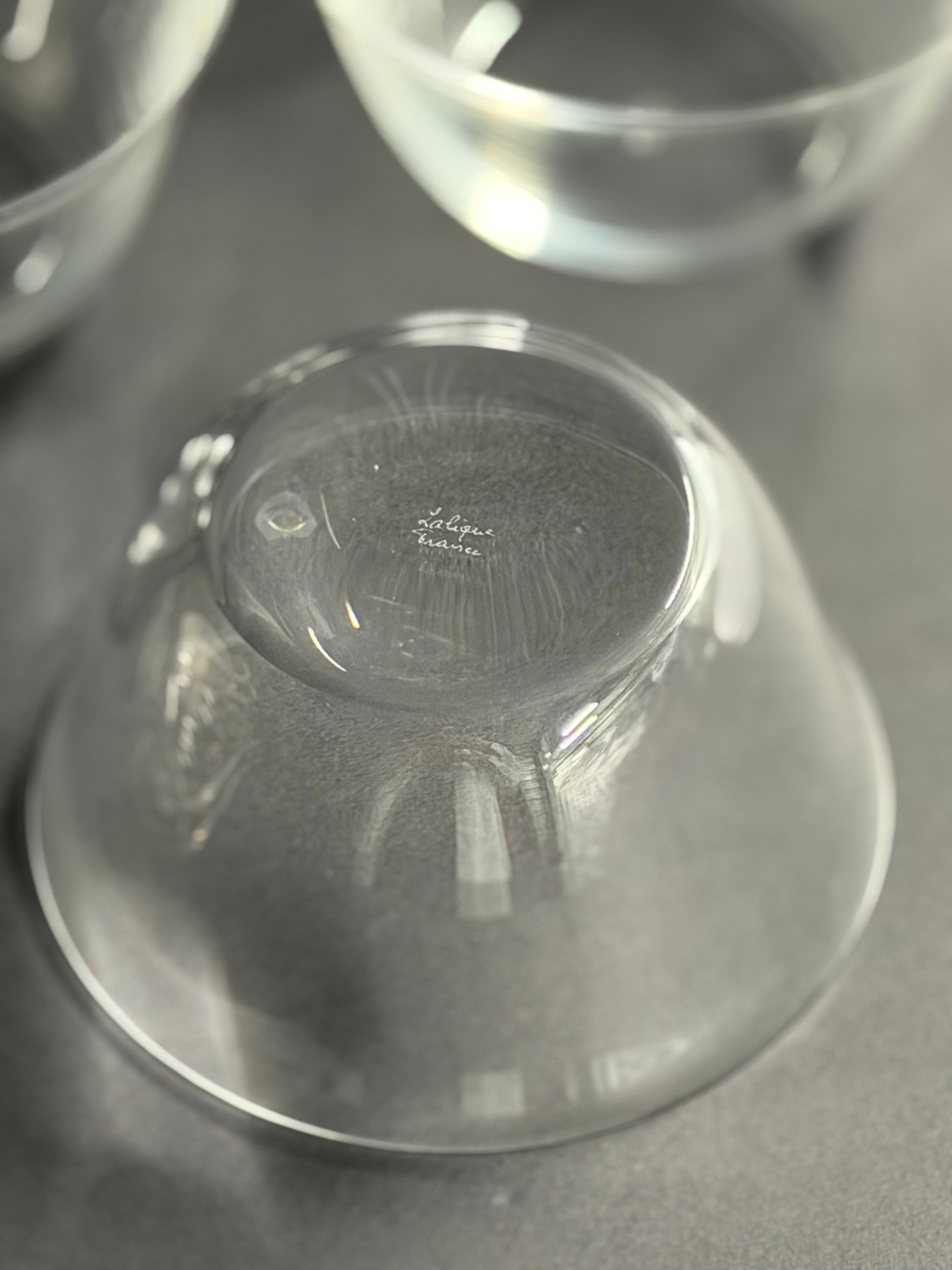 Lalique France - Set Of Four Glass Bowls