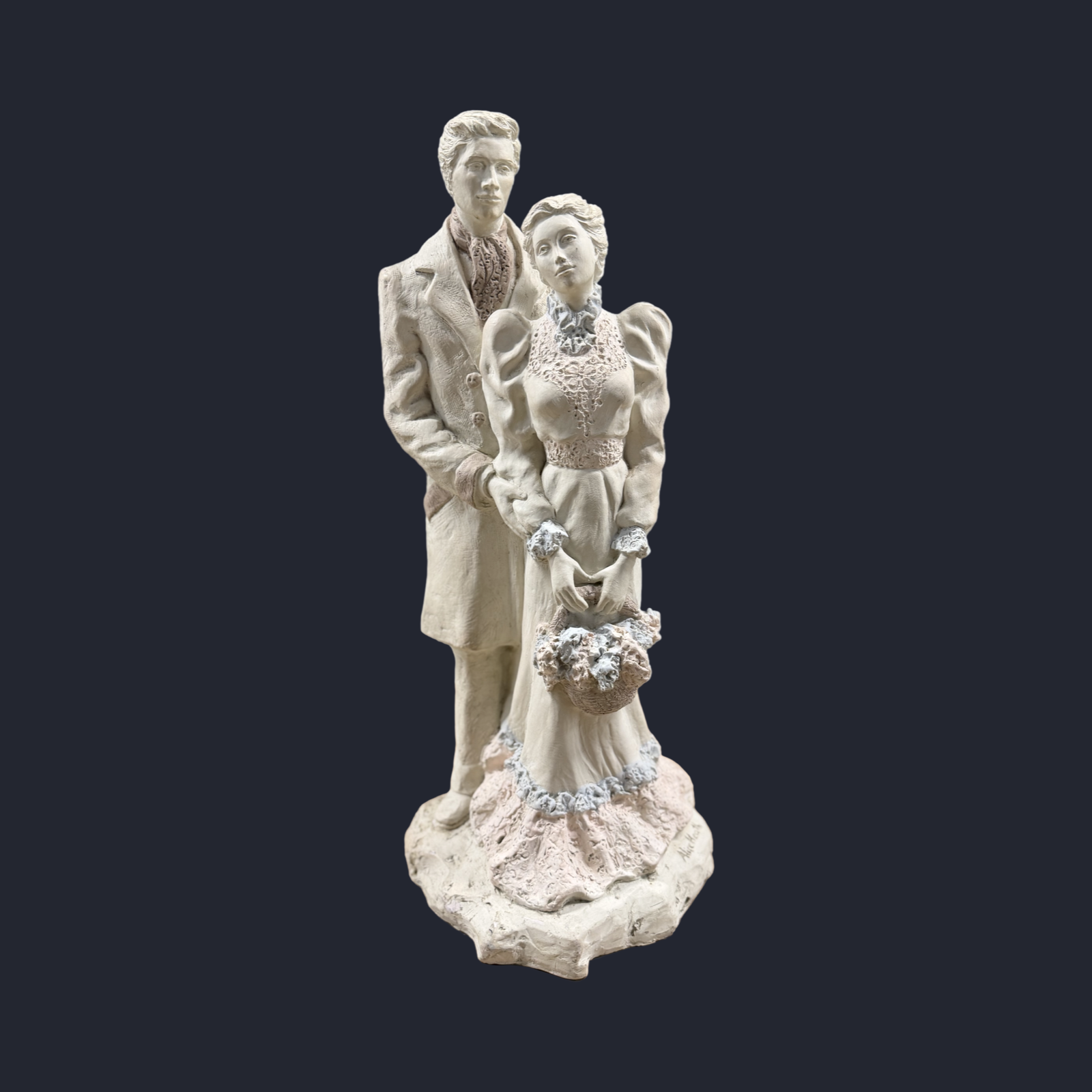 Victorian Romance Couple Austin Production Sculpture By Artist Alice Heath