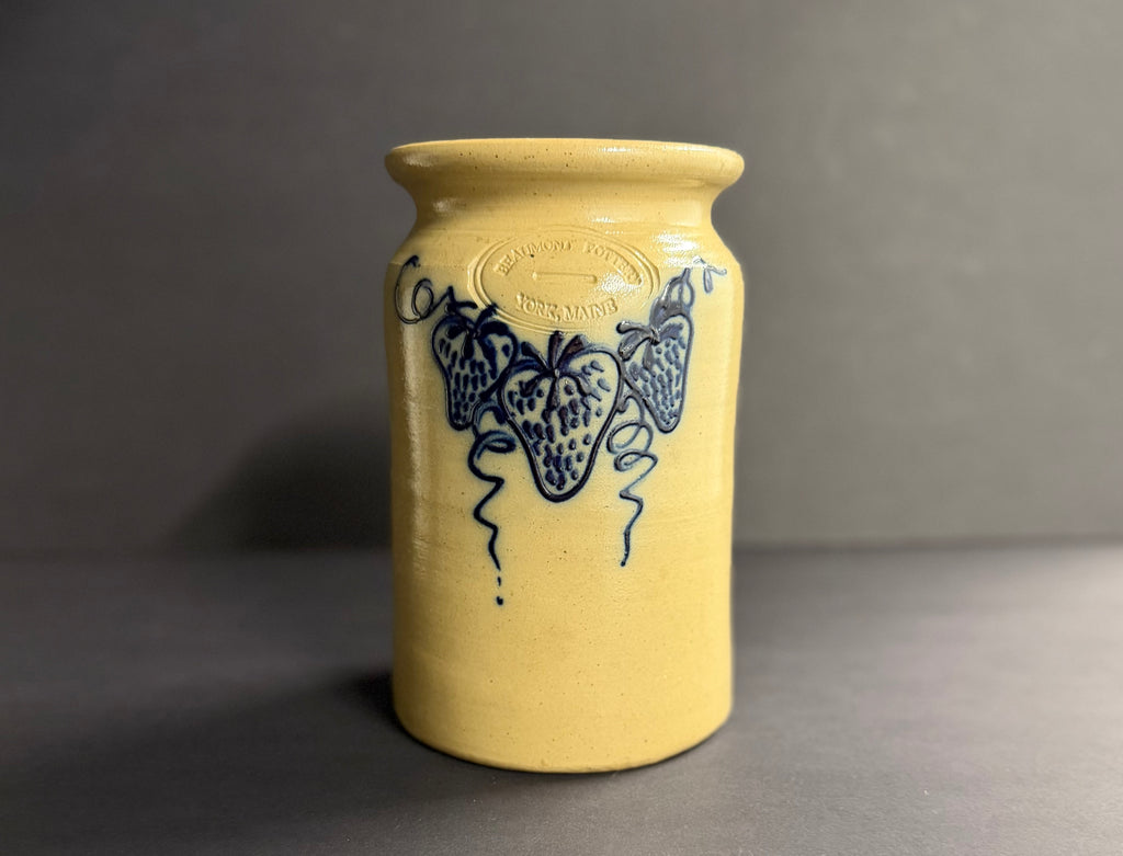 Beaumont Brothers Strawberry Salt-glazed Stoneware Crock