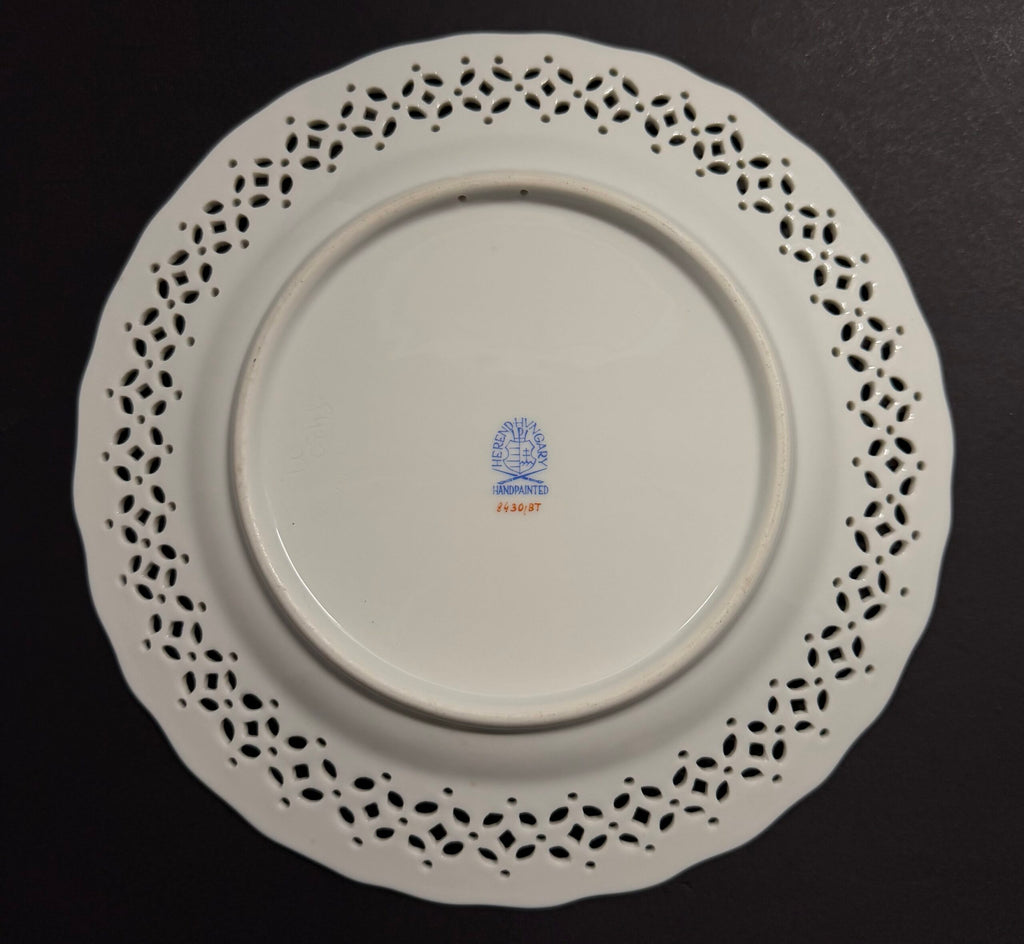 Herend Hungary Porcelain Floral Bouquet Wall Decoration Plate image 1