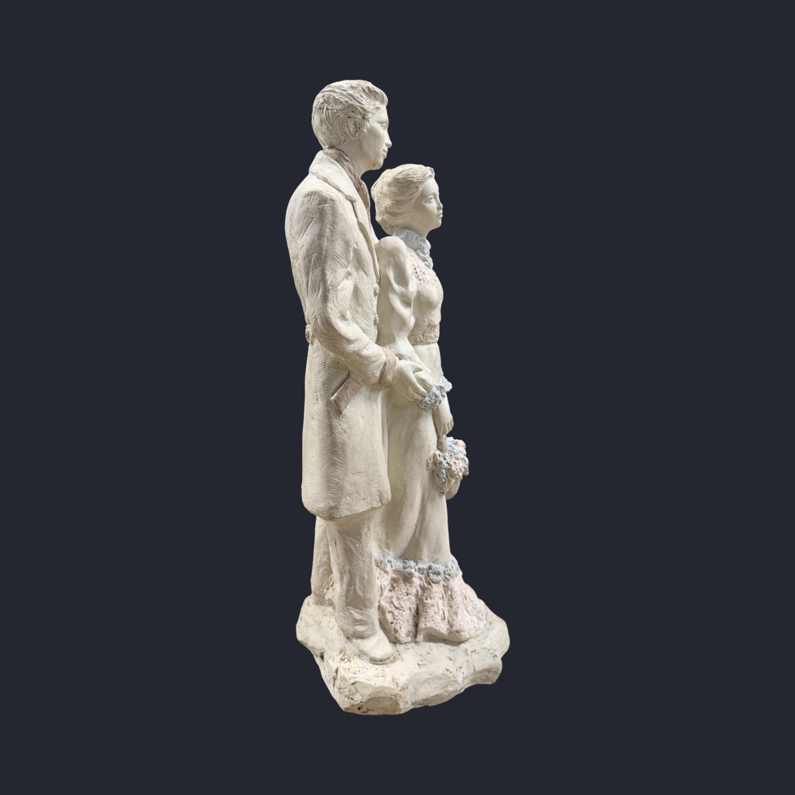 Victorian Romance Couple Austin Production Sculpture By Artist Alice Heath