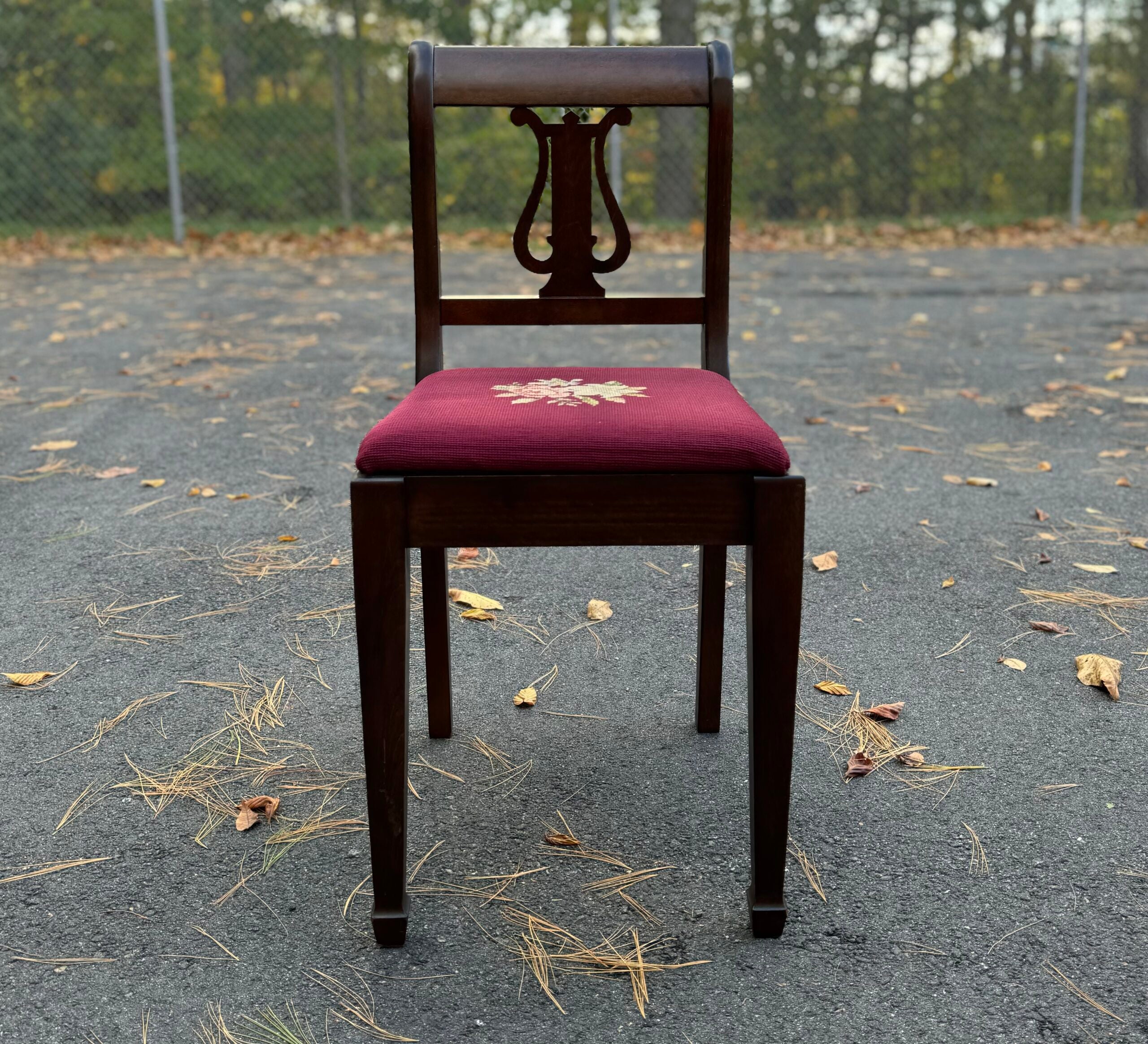 A Merriam Co. Antique Needlepoint Chair image 0