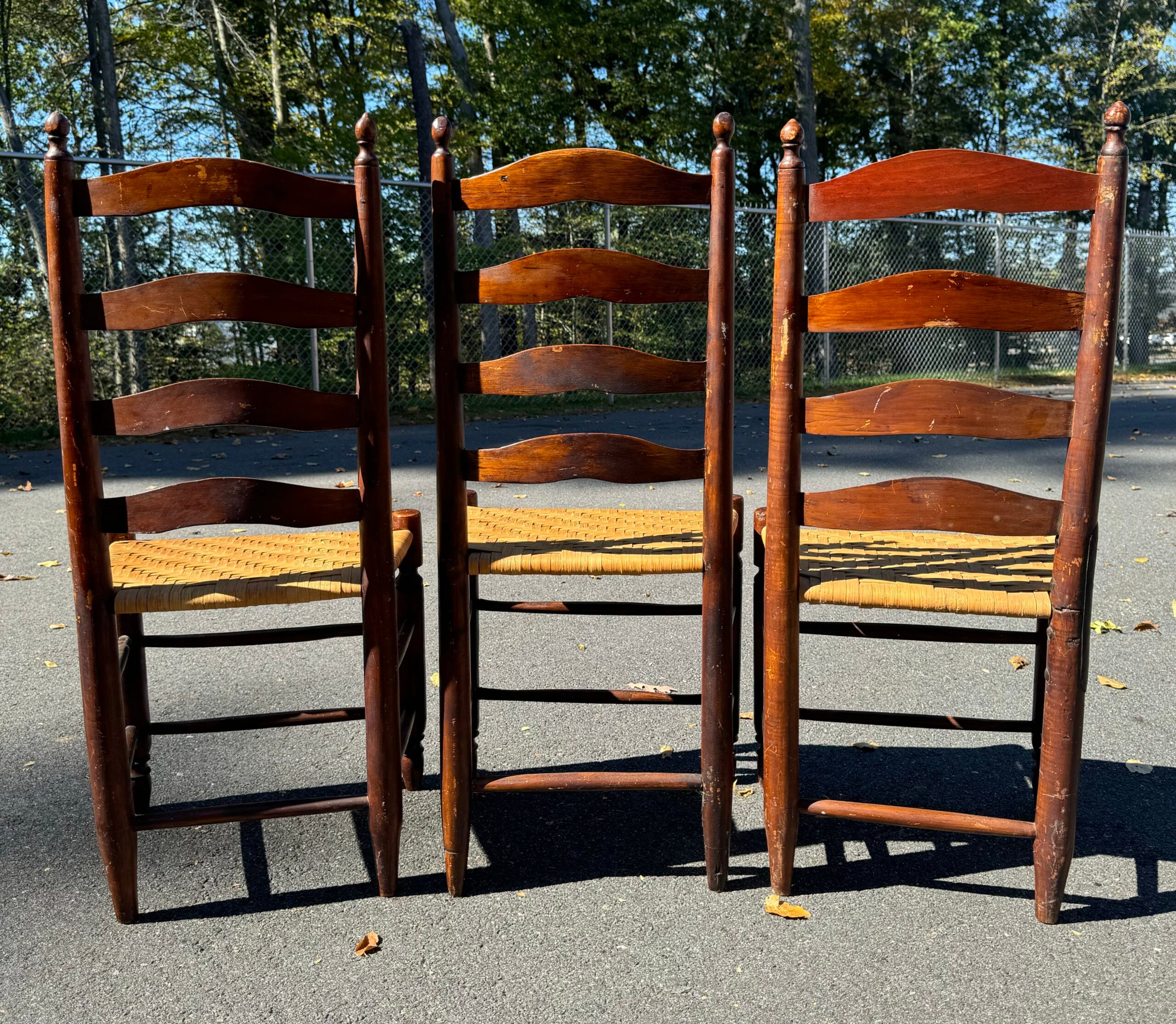 Group Of Ladder Back Chairs image 1