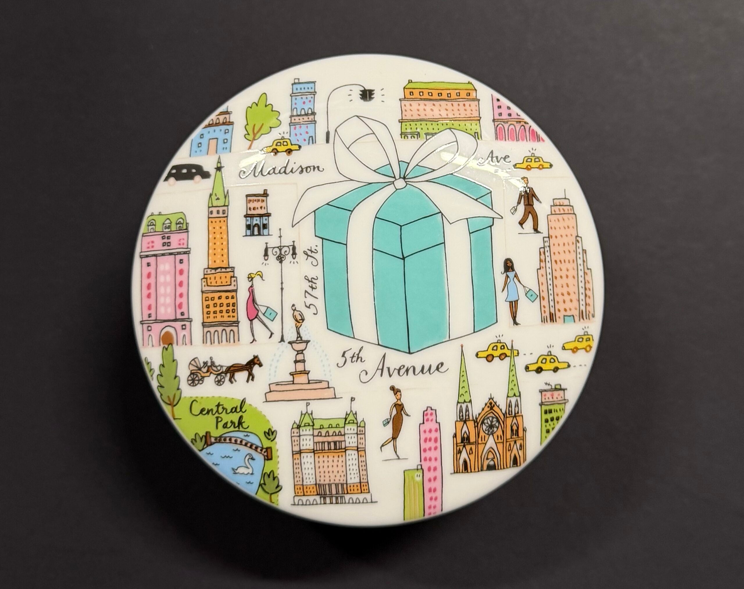 Tiffany &amp; Co. New York 5th Avenue Porcelain Trinket Box image 0