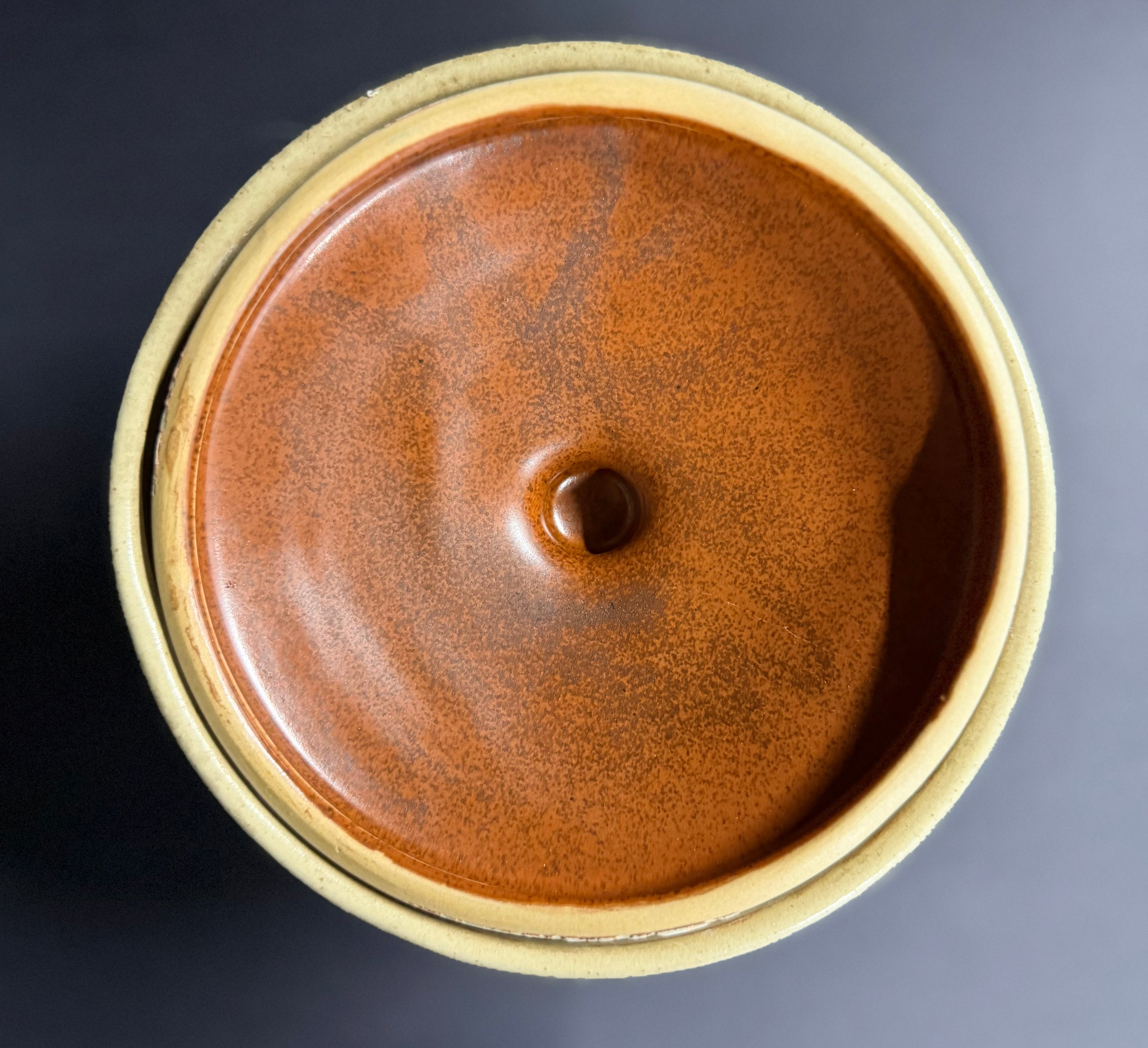 Vintage Cedar Swamp Stoneware Co. Jar With Lid