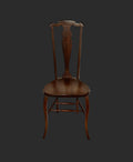 Art Nouveau Mahogany High Back