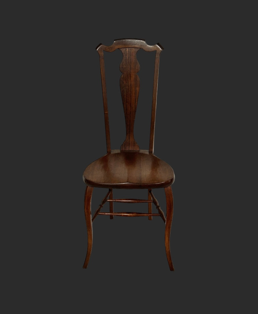 Art Nouveau Mahogany High Back