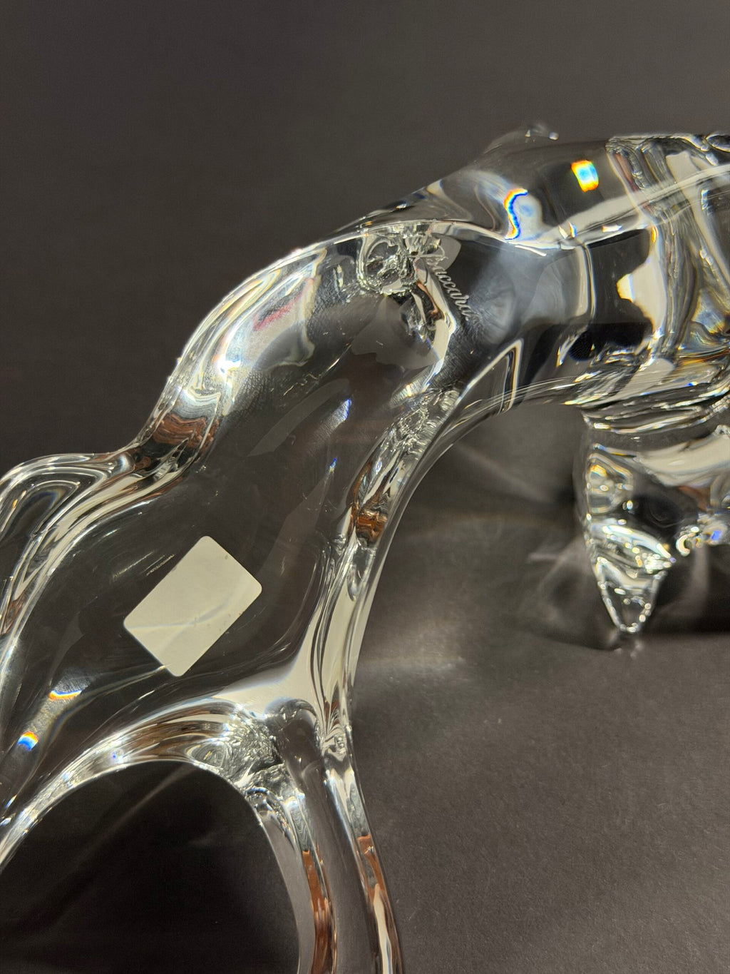 Baccarat Crystal Figurine Cat Stretching image 2