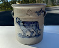 Vintage Rowe Pottery Works Salt Glazed Cow Crock image 0