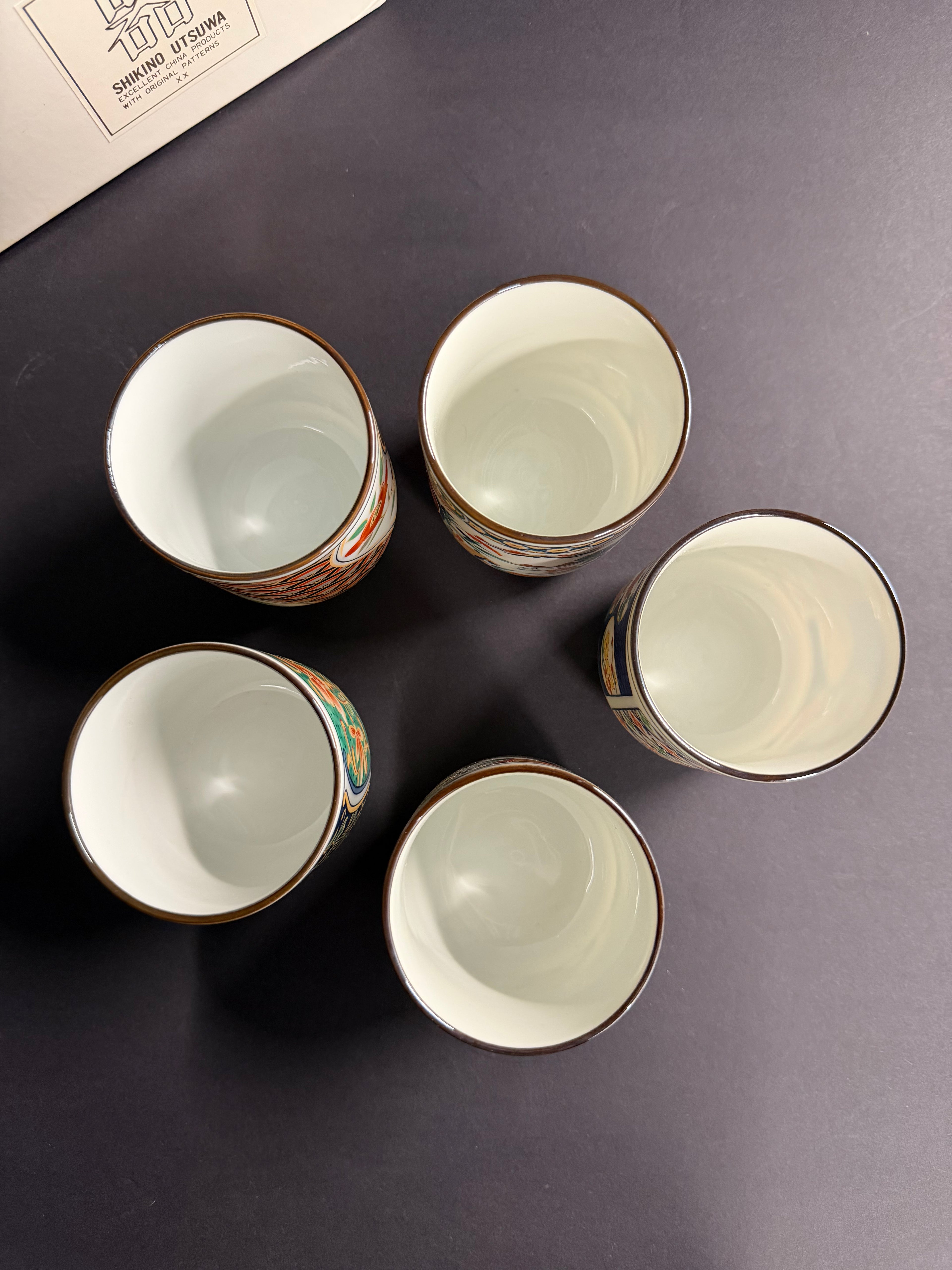 SHIKINO UTSUWA 5 Tea Cup Set