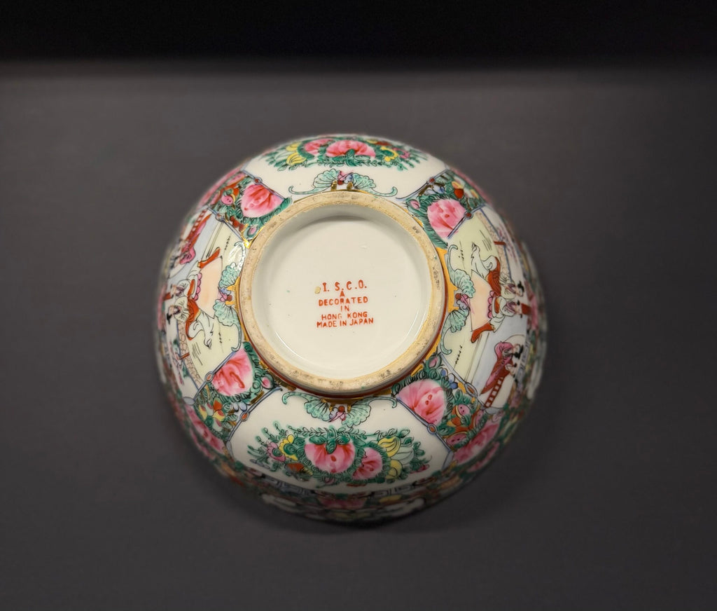 Antique Chinese Rose Medallion Porcelain Bowl image 2