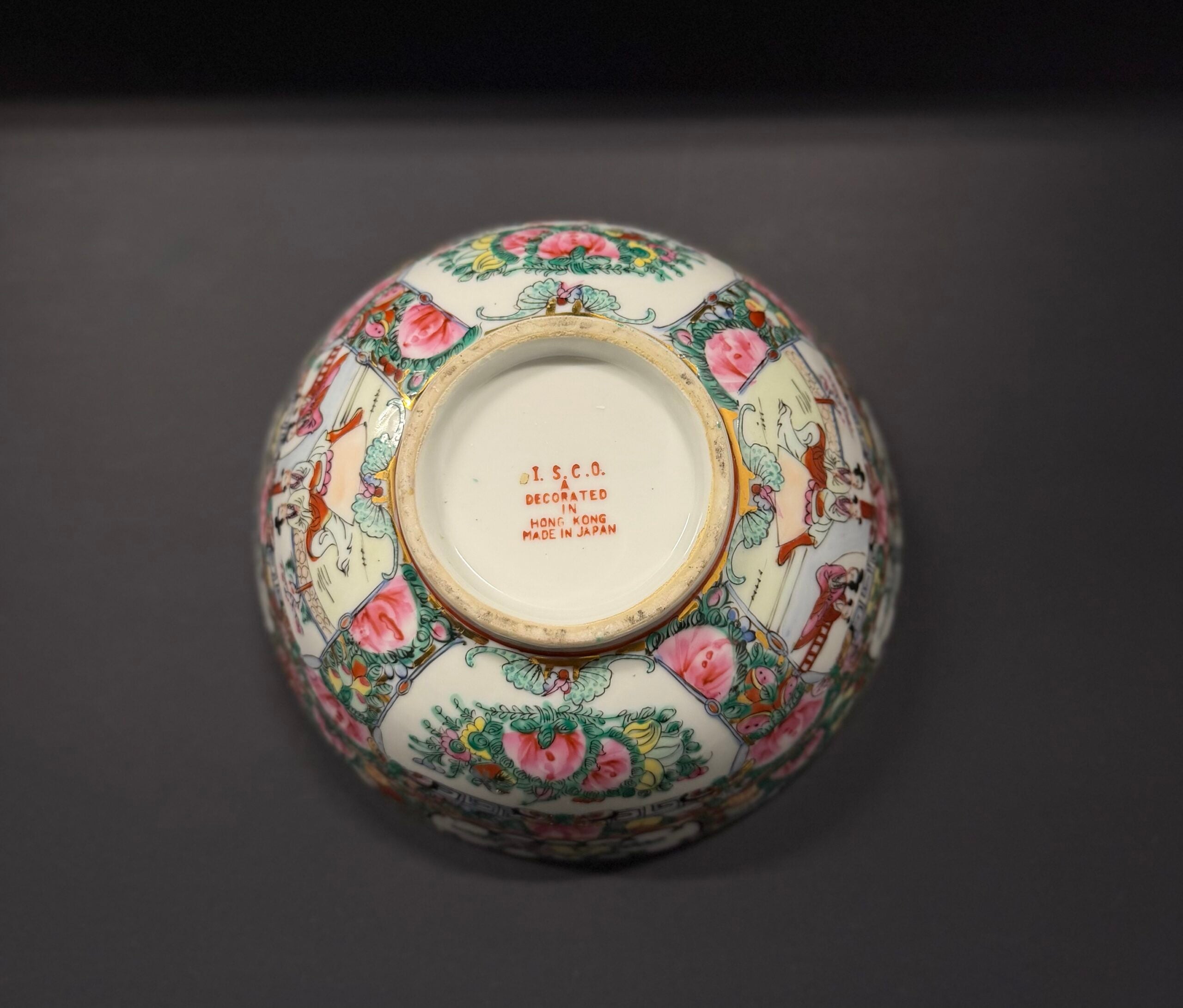 Antique Chinese Rose Medallion Porcelain Bowl image 2
