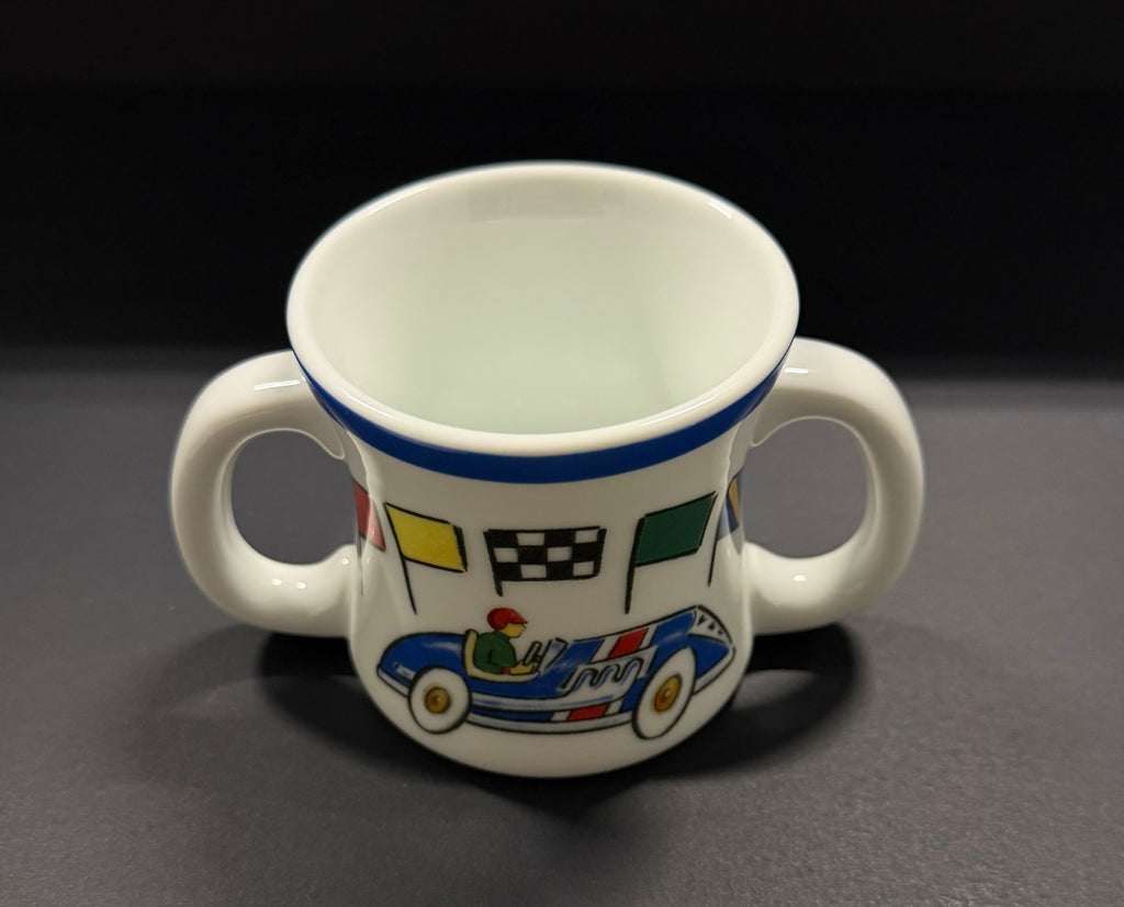 Tiffany & Co. Child's Dining Set Race Cars 2002 Plate, Bowl & Cup
