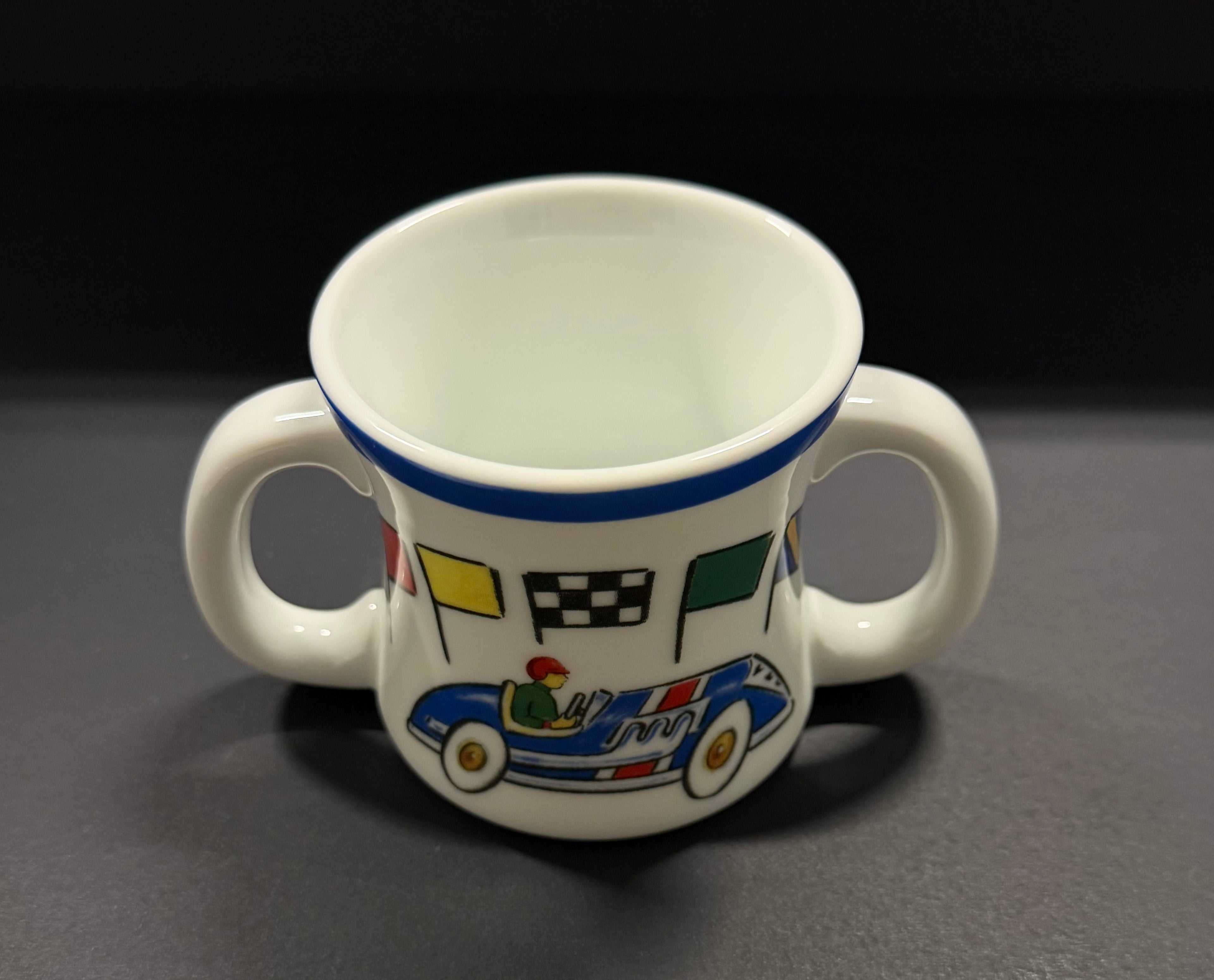 Tiffany & Co. Child's Dining Set Race Cars 2002 Plate, Bowl & Cup