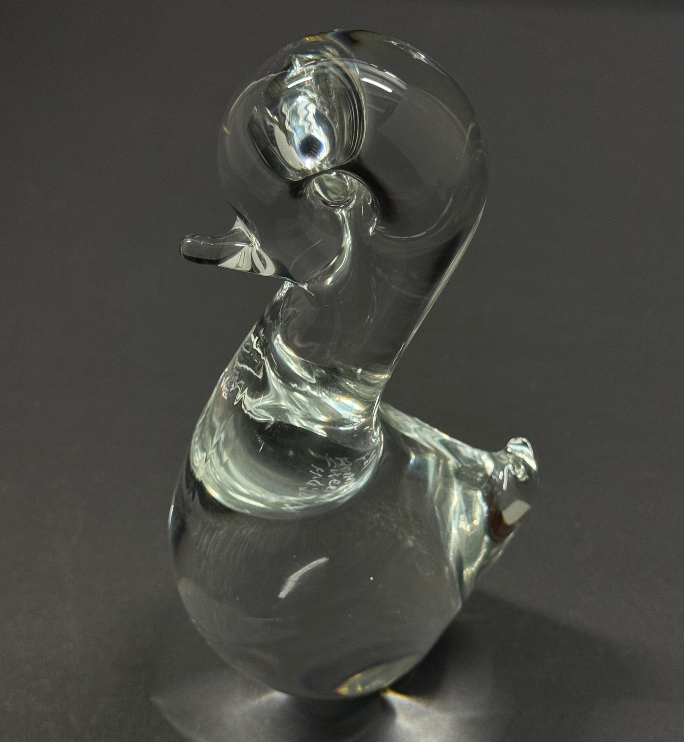 FM Ronneby Konstglas Sweden Glass Duck image 0