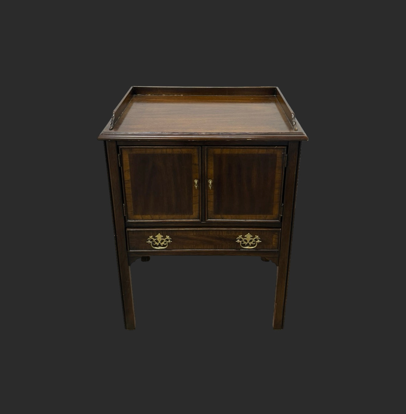 Drexel Mahogany Chippendale Bedside Table