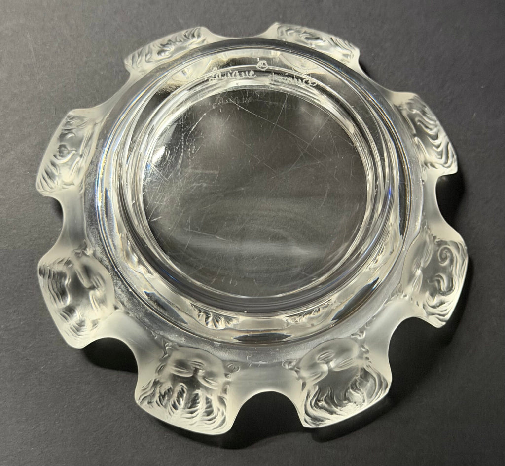 Vintage Lalique "Saint-Nicolas" Crystal Ashtray image 1