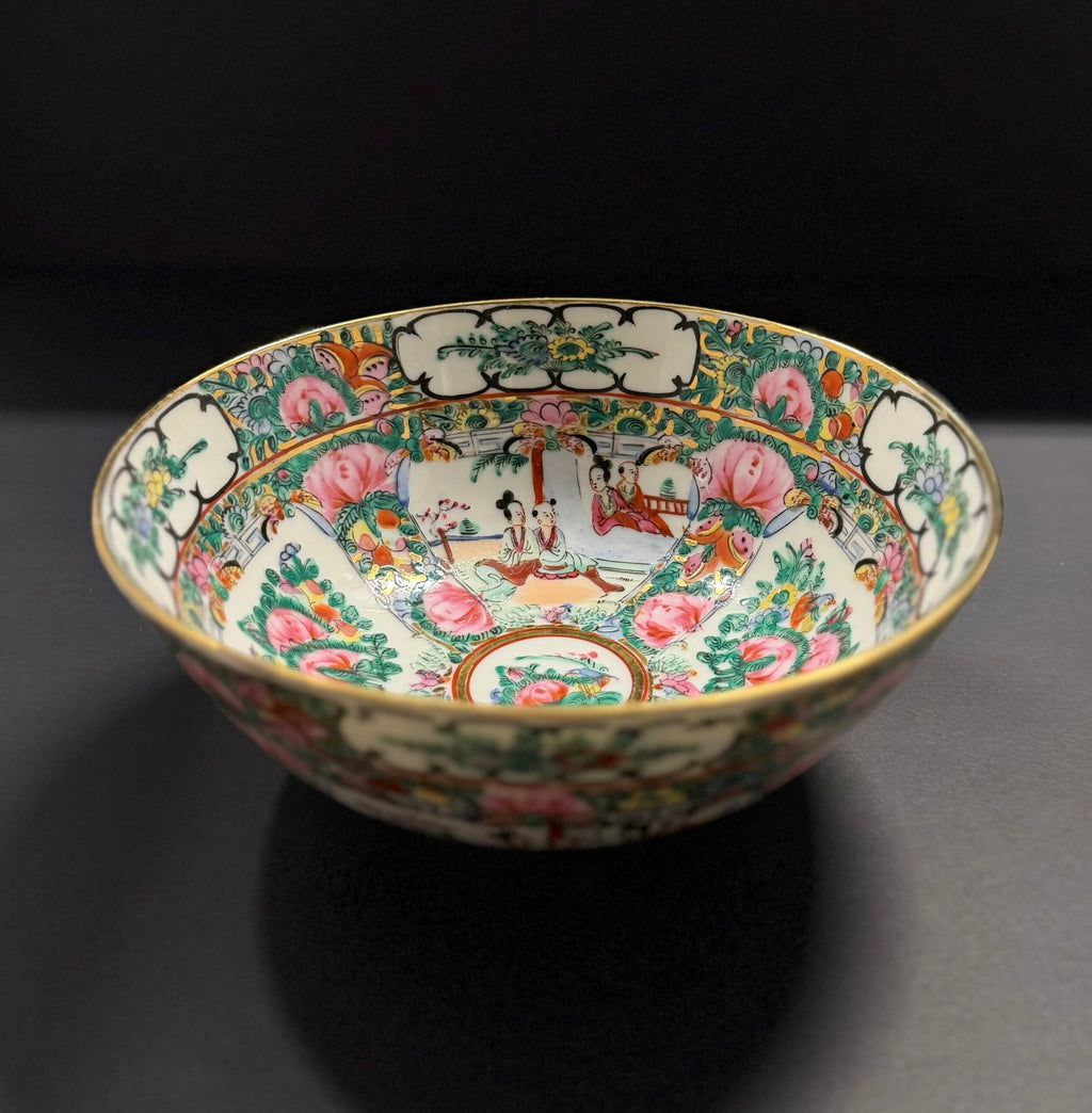 Antique Chinese Rose Medallion Porcelain Bowl image 0