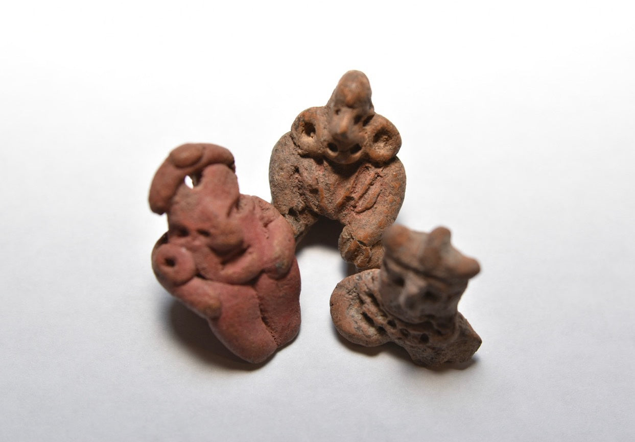 Pre- Columbian Era Terracotta Human Effigy Beads image 0