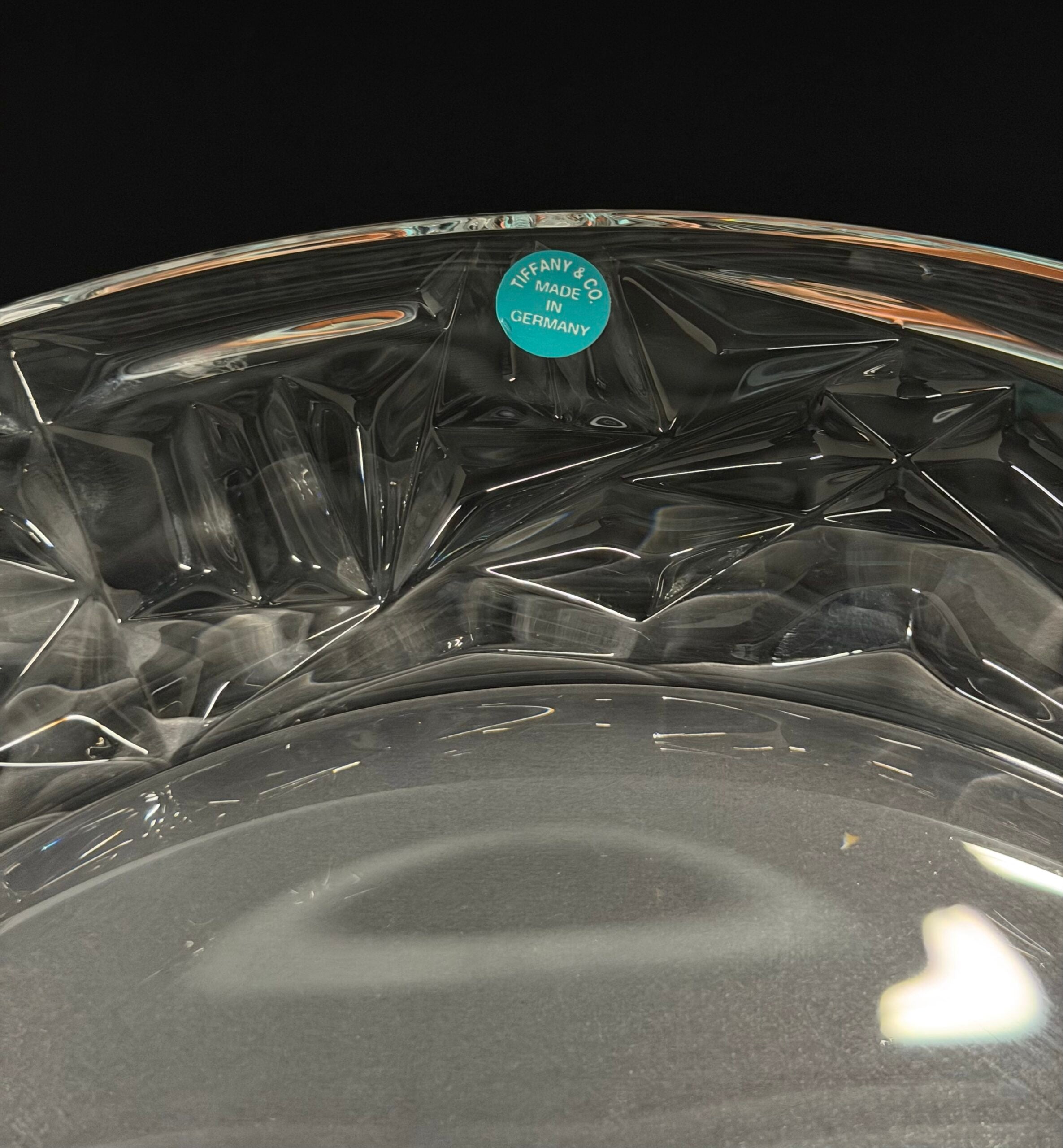 Tiffany &amp; Co. Rock Cut Crystal Serving Plate image 1