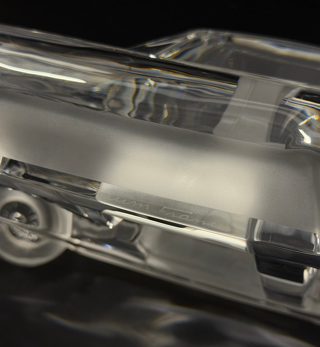 Daum France Crystal Cadillac Eldorado Sculpture Signed image 5