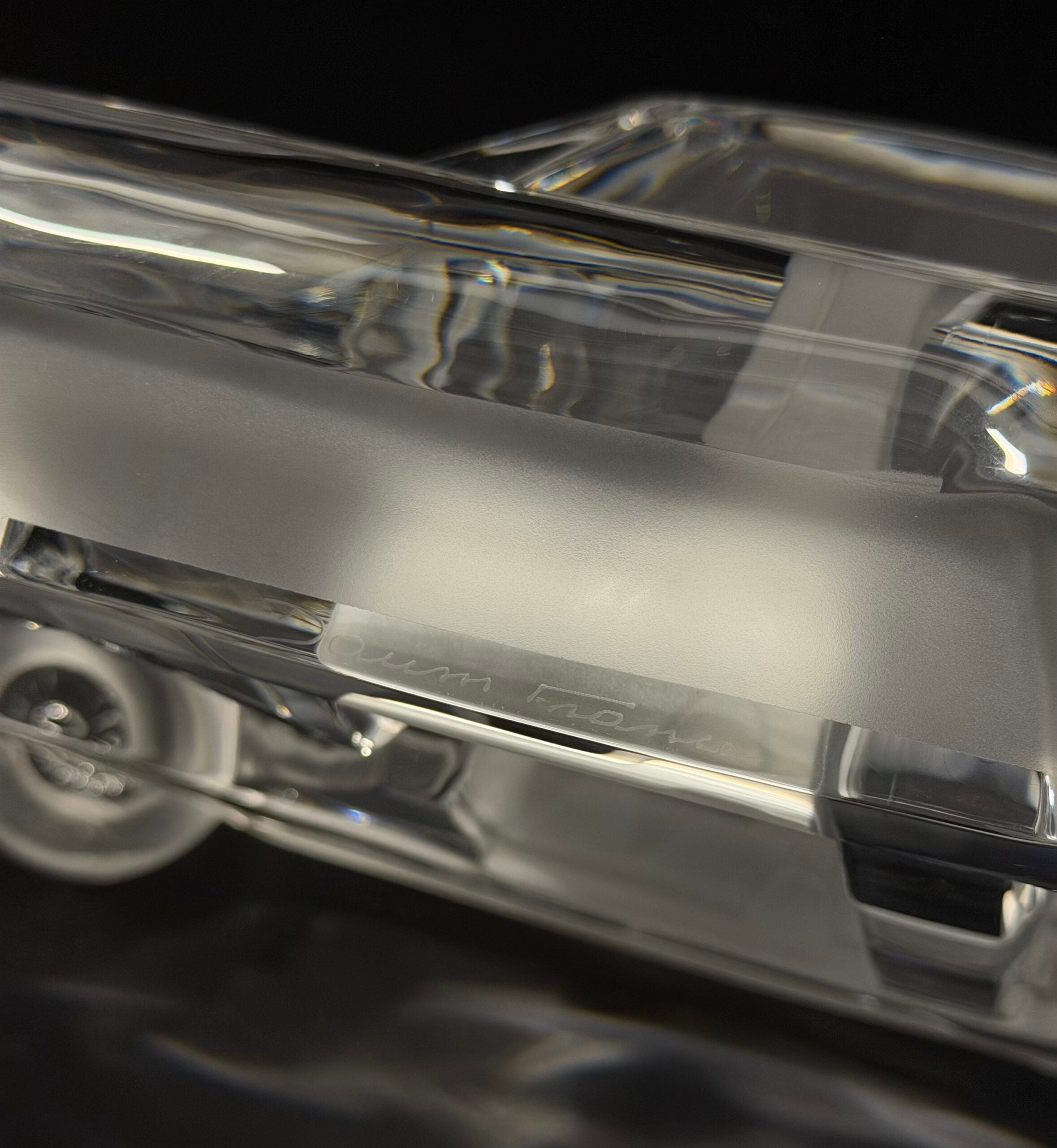Daum France Crystal Cadillac Eldorado Sculpture Signed image 5