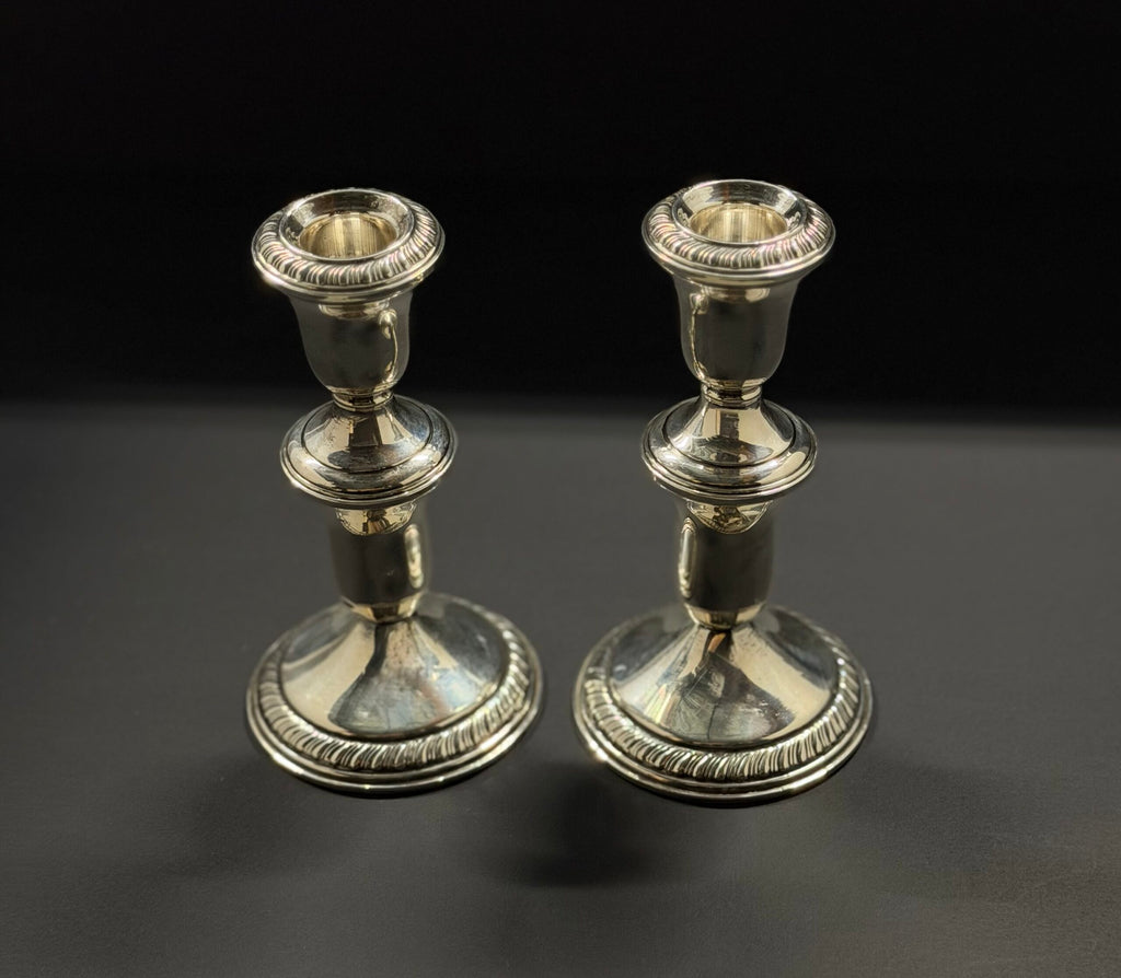 Vintage AMC Sterling Silver Weighted Candle Sticks image 0
