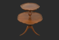 Mahogany Two Tier Pie Crust Side Table image 0