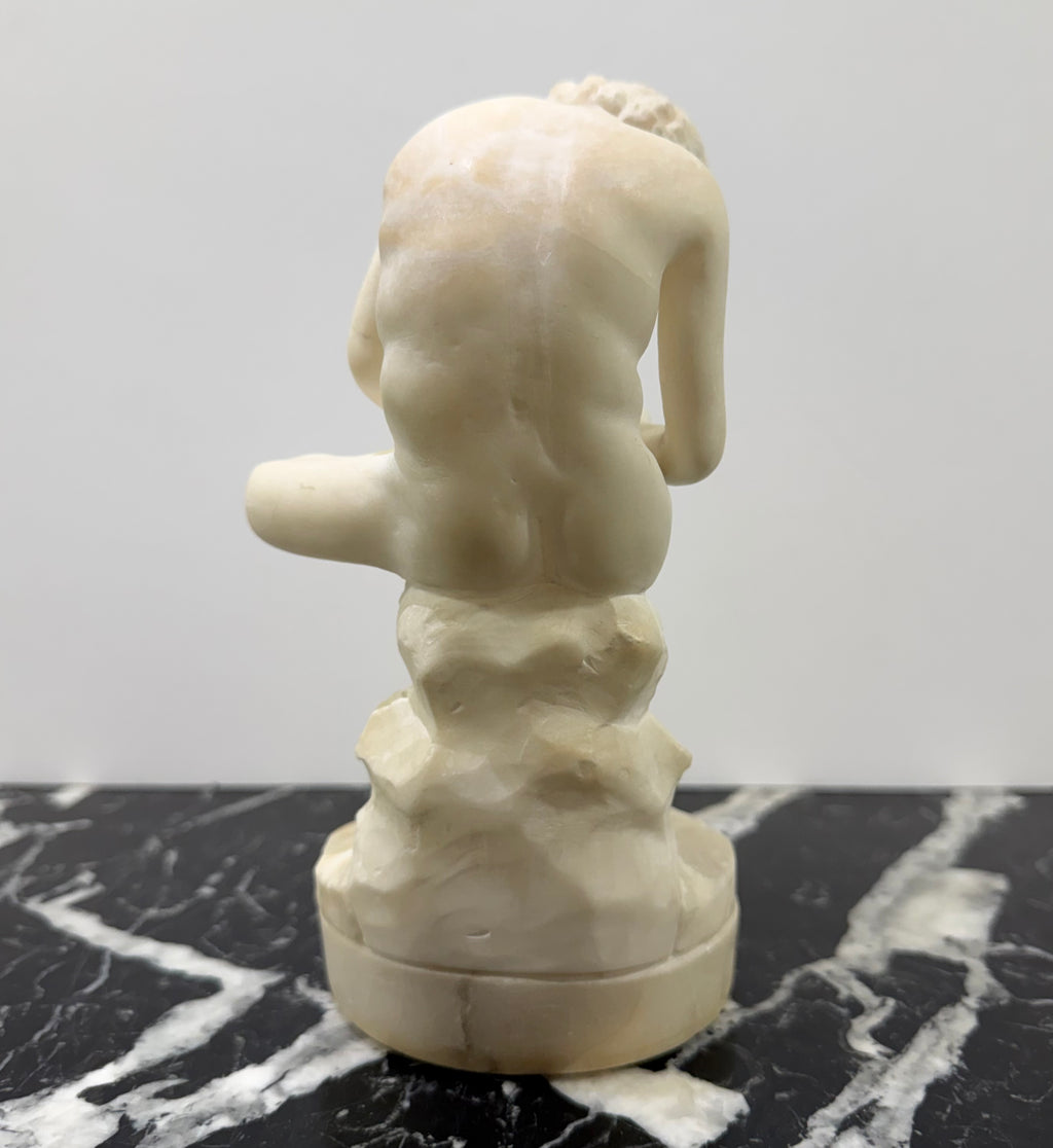 19th Century Alabaster   “Boy With Thorn” Sculpture