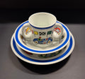 Tiffany & Co. Child's Dining Set Race Cars 2002 Plate, Bowl & Cup