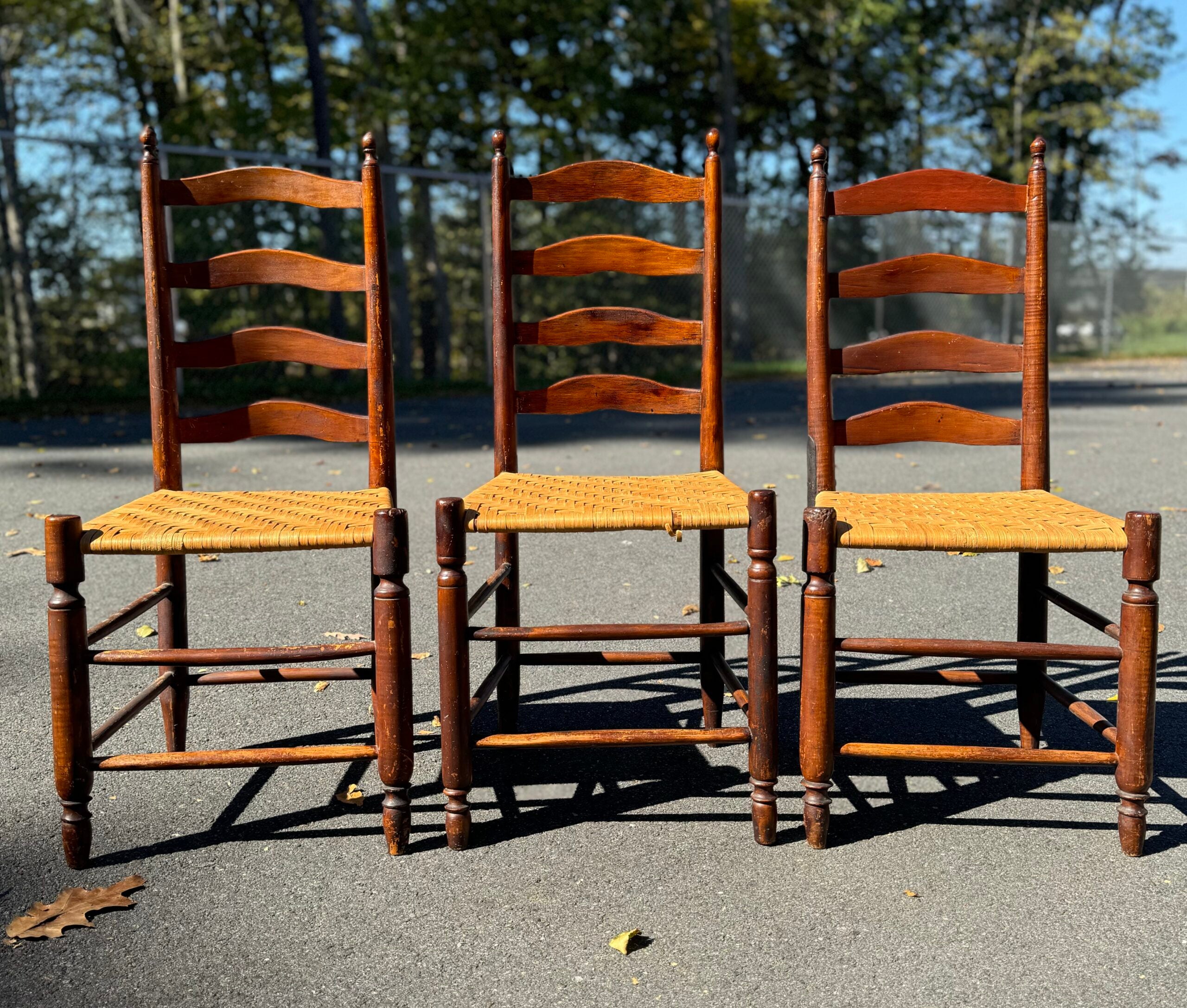 Group Of Ladder Back Chairs image 0