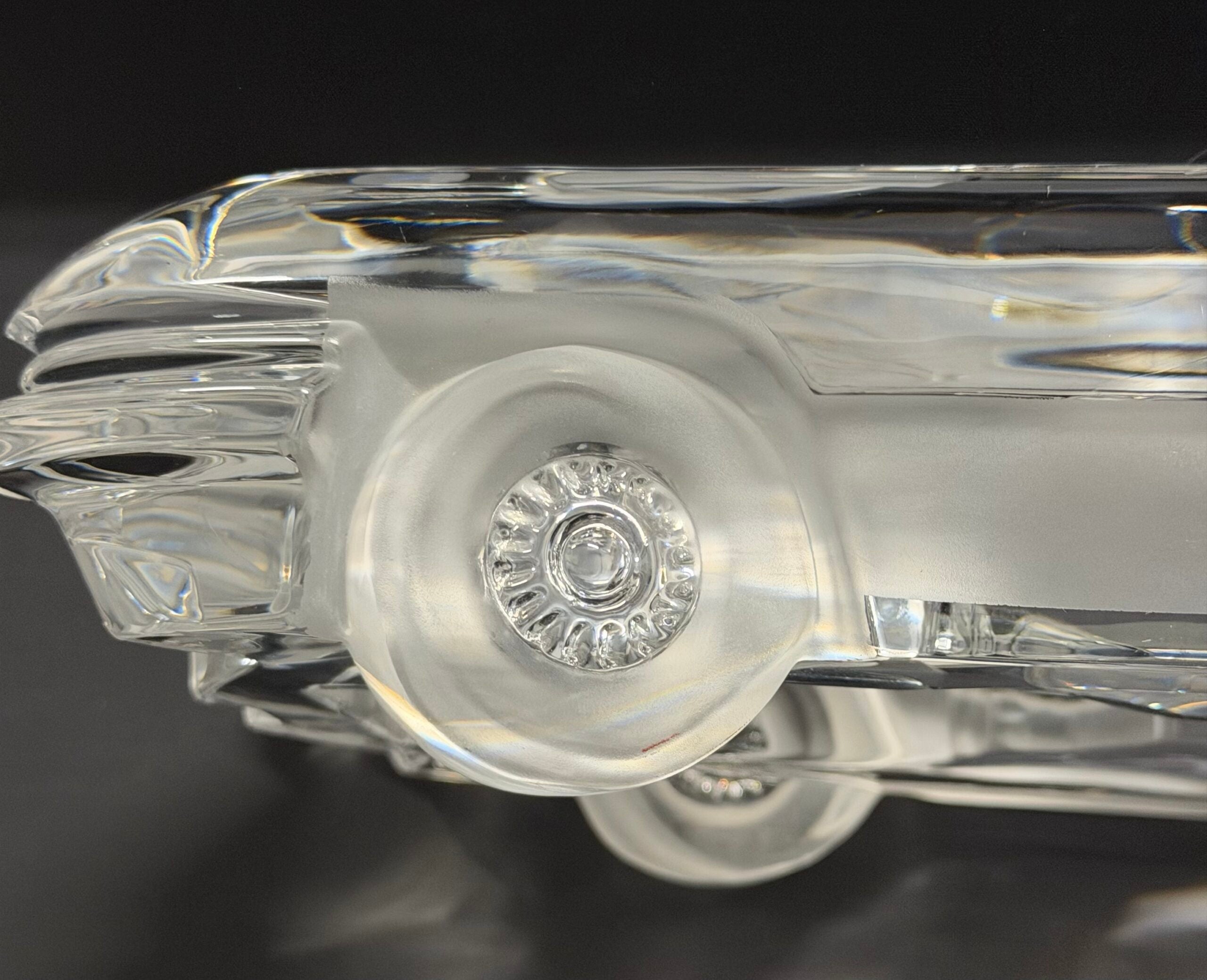 Daum France Crystal Cadillac Eldorado Sculpture Signed image 4