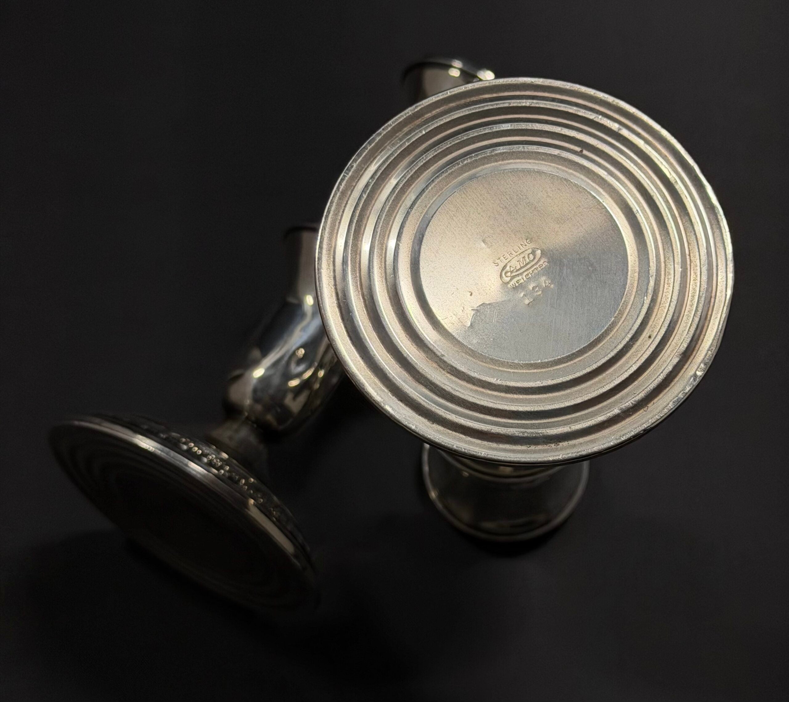 Vintage AMC Sterling Silver Weighted Candle Sticks image 1
