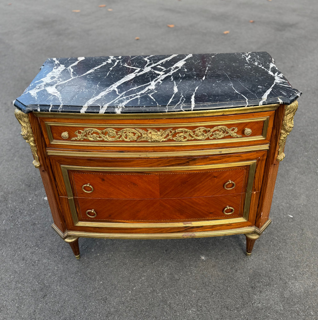 Antique Louis XVI Style Marble Sideboard