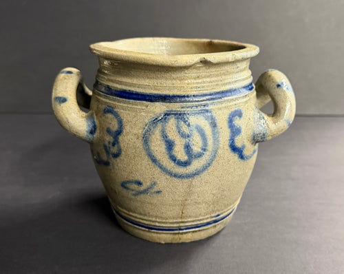 Antique French Double Handle Stoneware