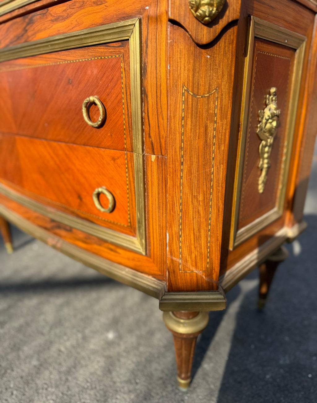 Antique Louis XVI Style Marble Sideboard