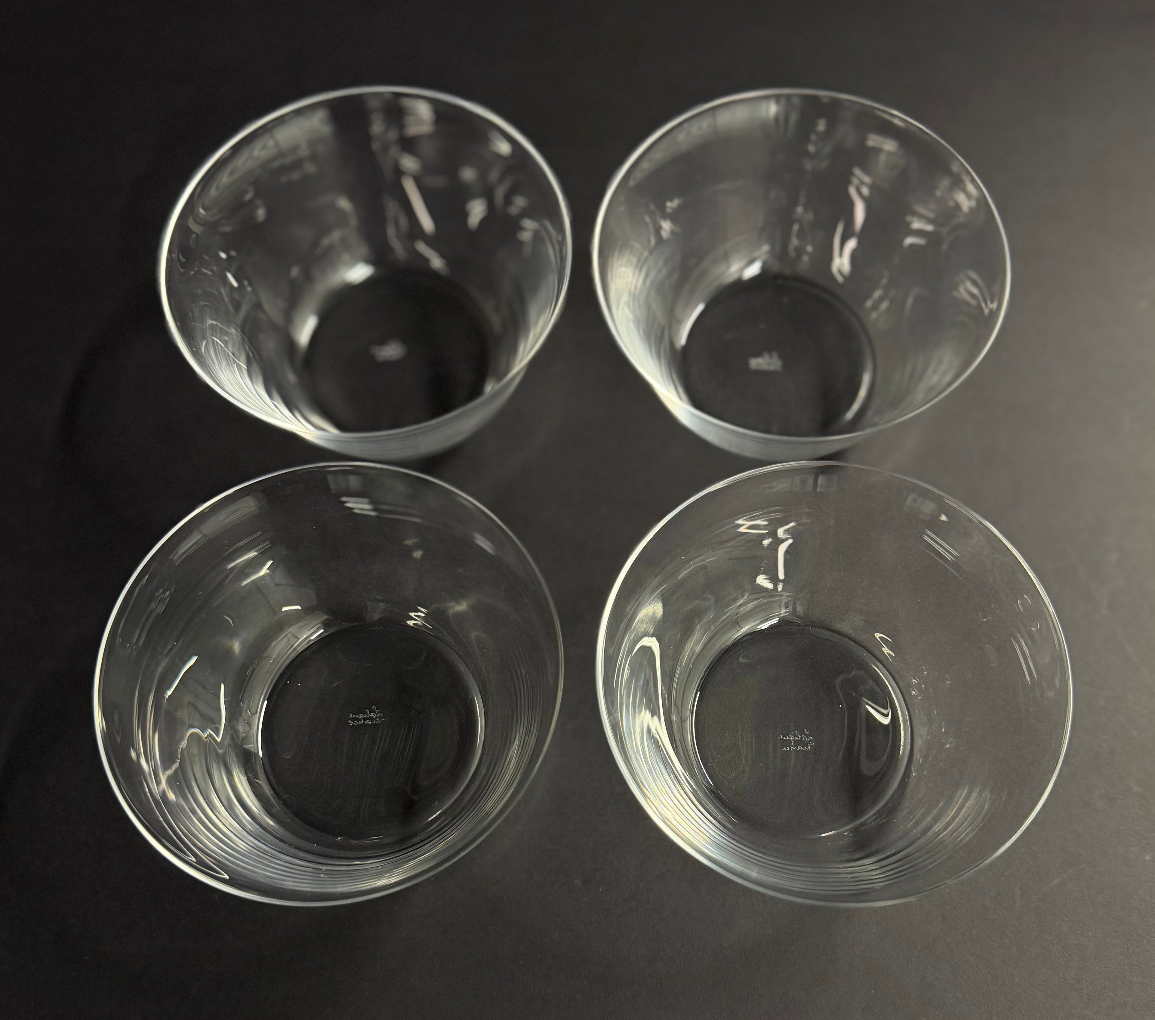Lalique France - Set Of Four Glass Bowls