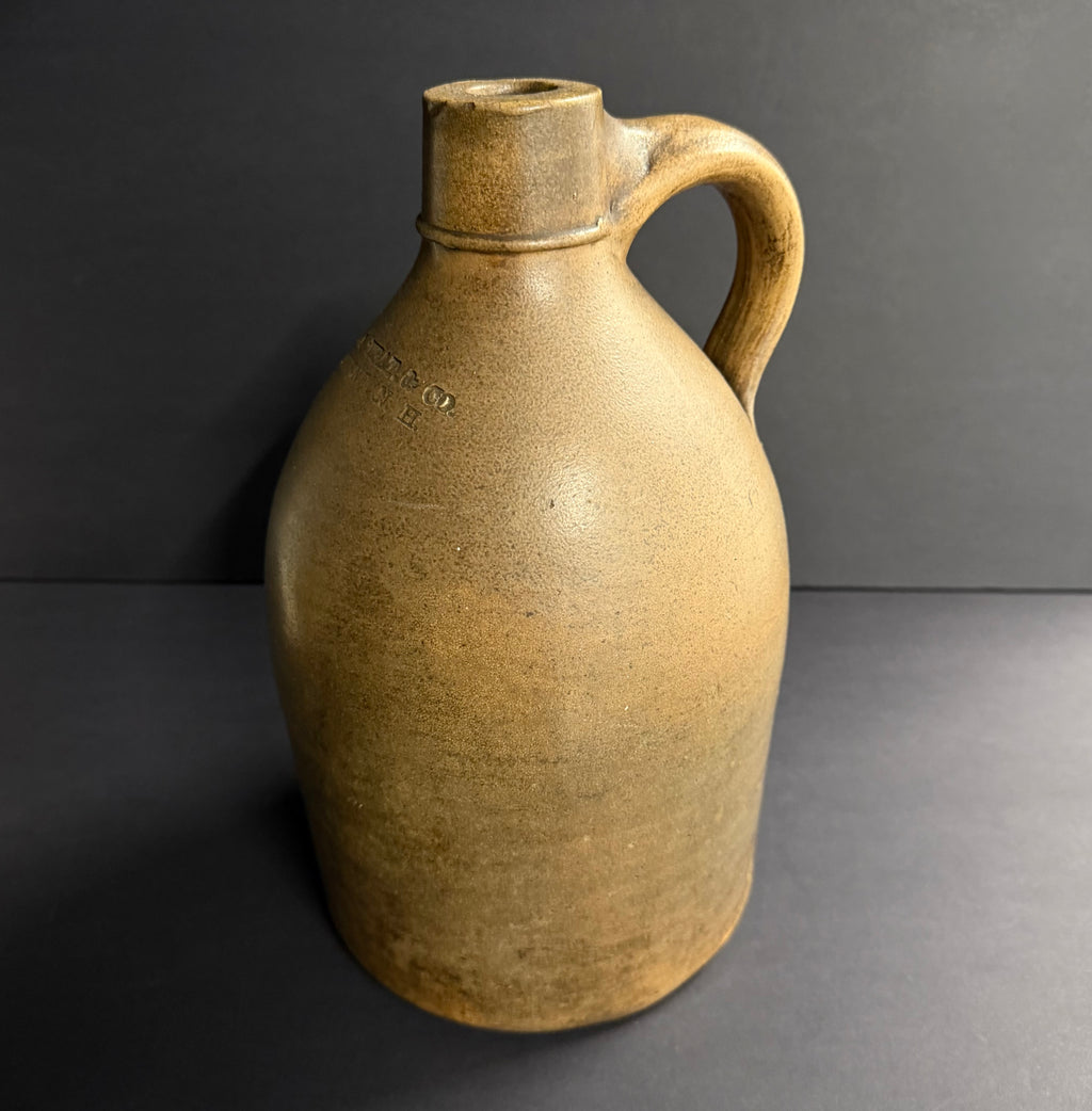 Antique J.S. Taft / Keene, NH Stoneware Jug Error Jug