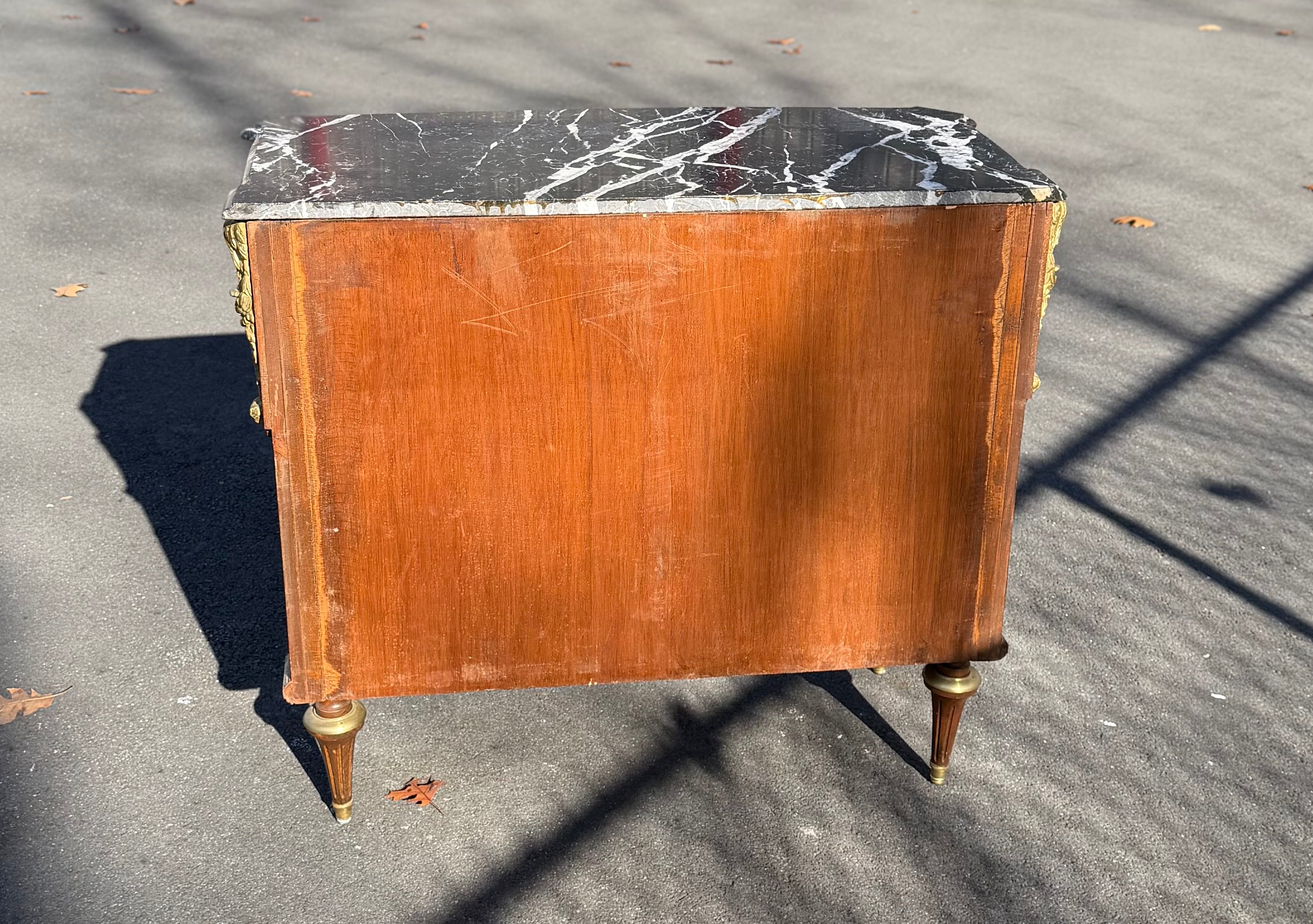 Antique Louis XVI Style Marble Sideboard
