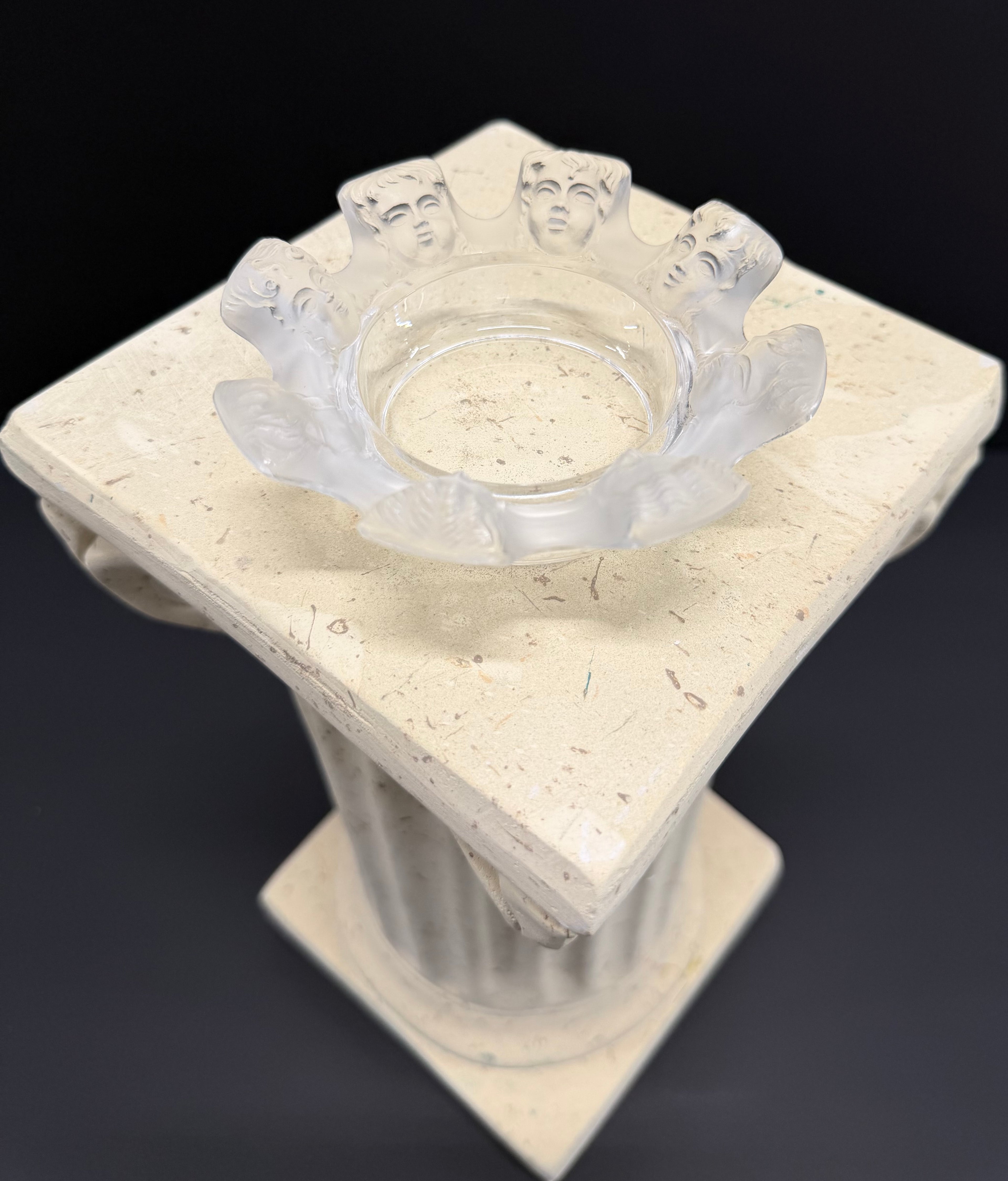 Vintage Lalique "Saint-Nicolas" Crystal Ashtray