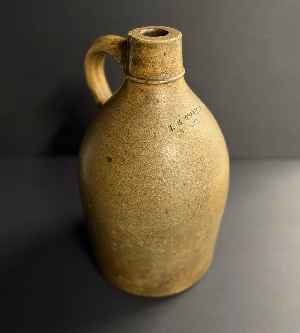 Antique J.S. Taft / Keene, NH Stoneware Jug Error Jug