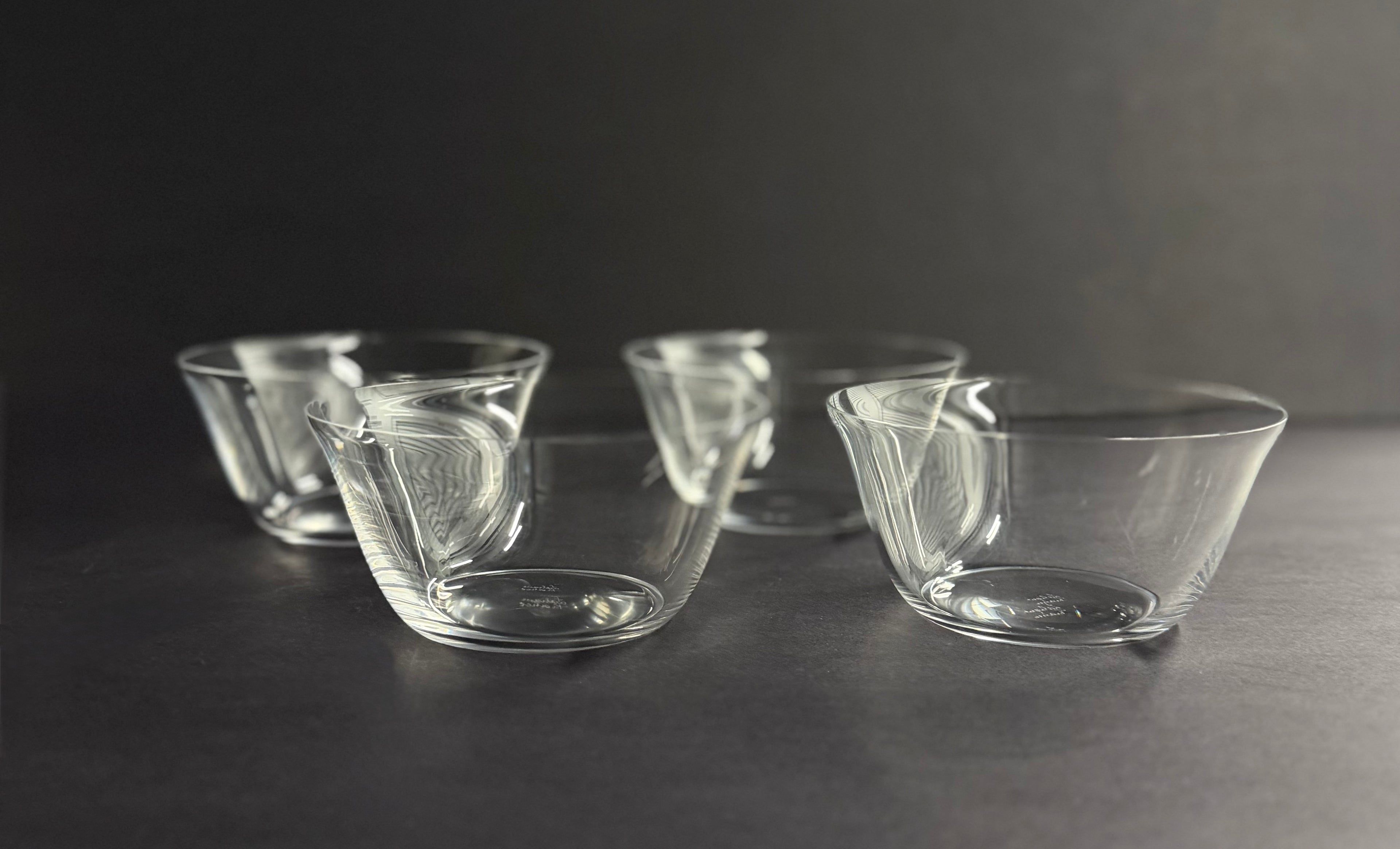 Lalique France - Set Of Four Glass Bowls