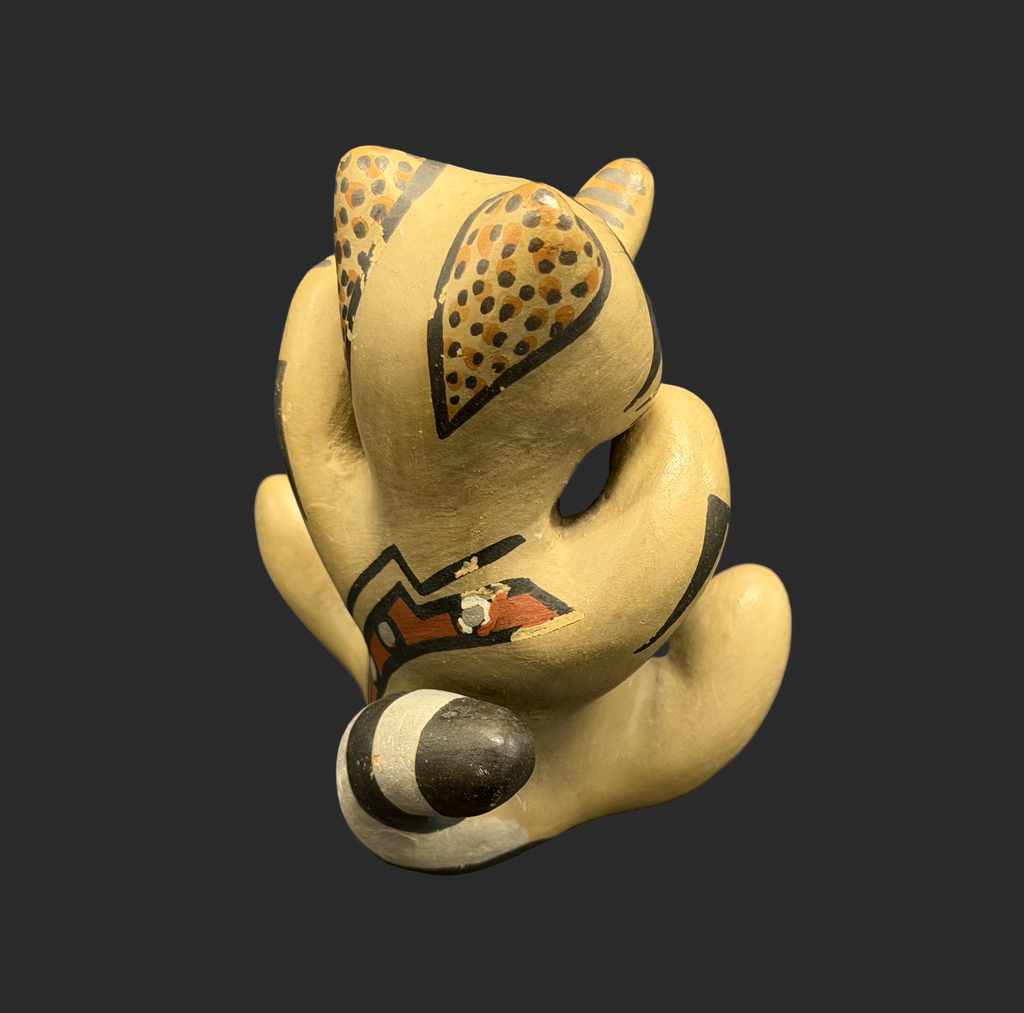 Santa Clara Margaret And Luther Gutierrez Small Pottery Raccoon Figurine