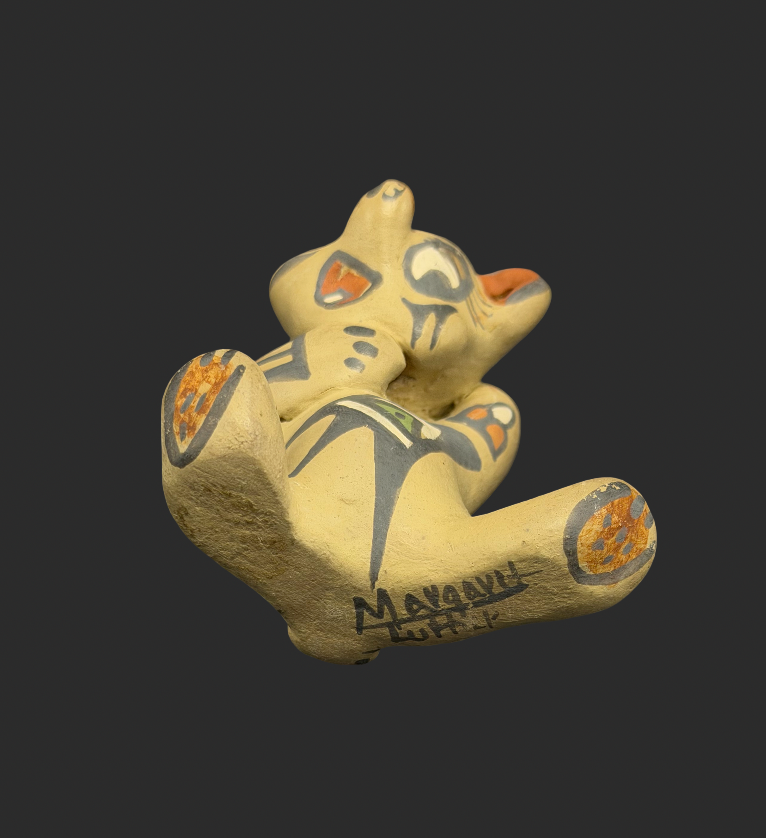 Santa Clara Margaret And Luther Gutierrez Small Pottery Bear Figurine