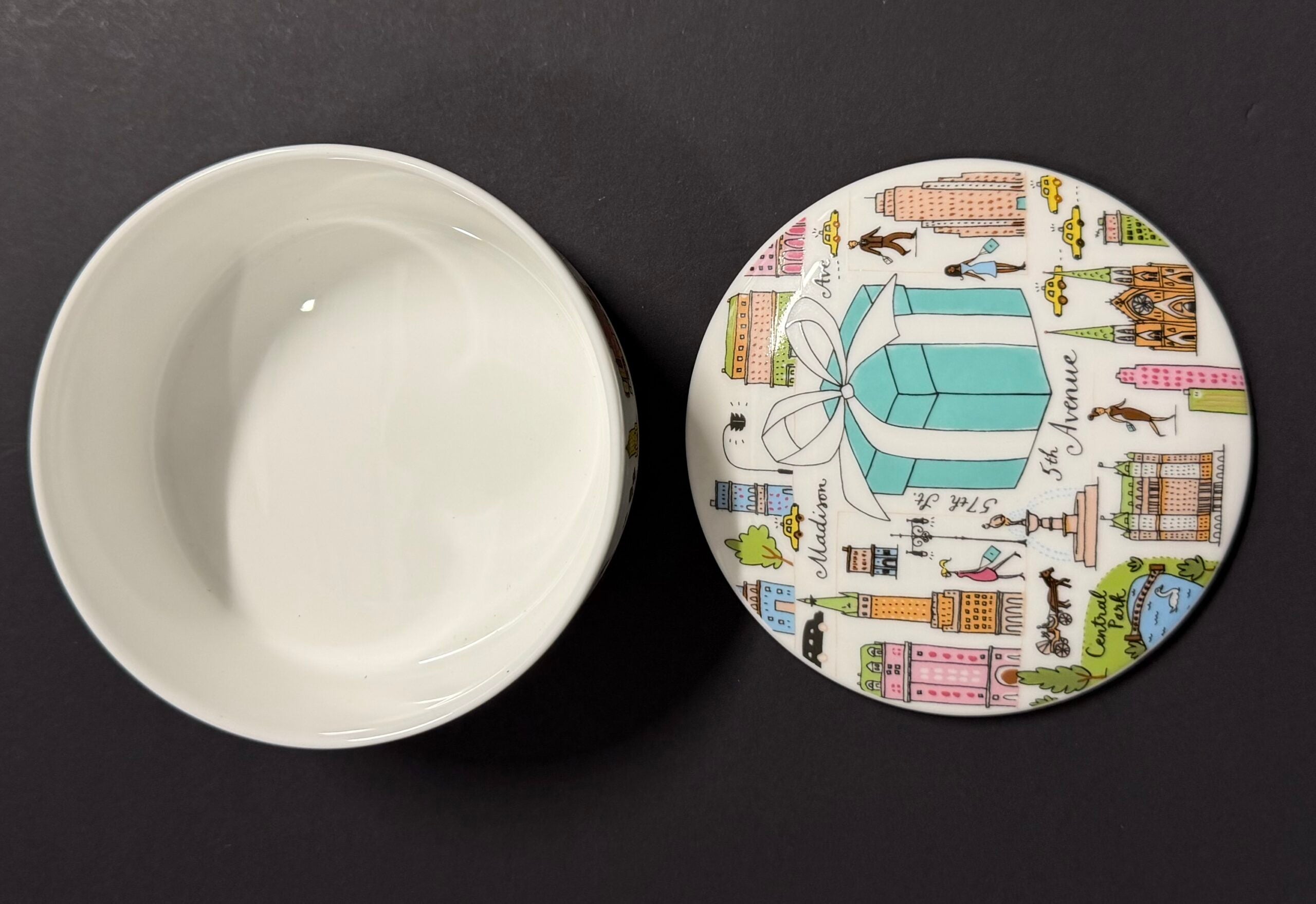 Tiffany &amp; Co. New York 5th Avenue Porcelain Trinket Box image 1