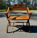 Antique Oak North Wind Bench image 0