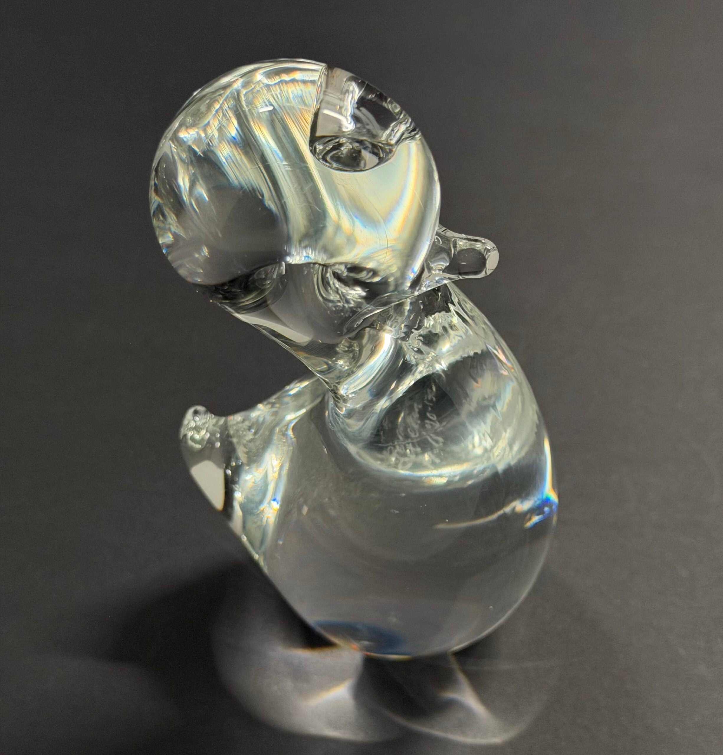FM Ronneby Konstglas Sweden Glass Duck image 1