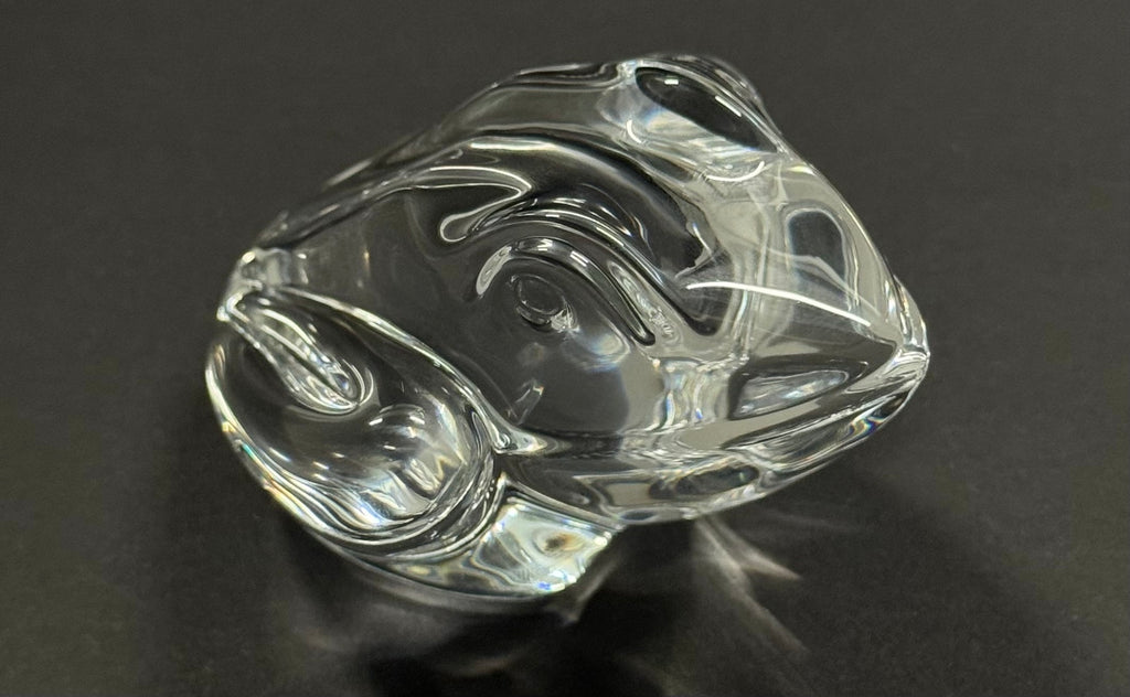 Daum France Crystal Bull Frog image 1