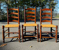 Set Of Antique Ladder Back Chairs image 0