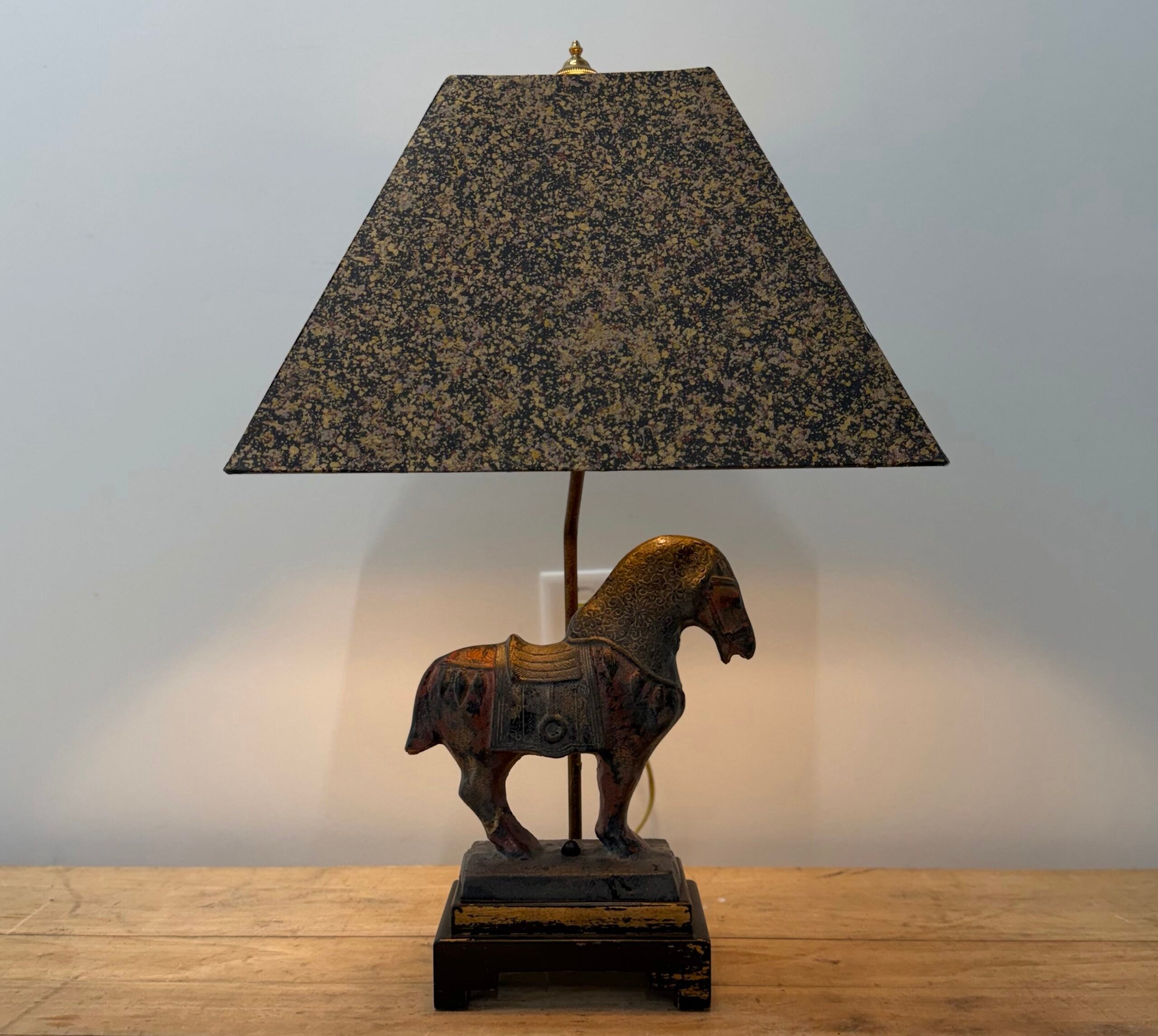 Frederick Cooper Cast Iron Tang Horse Lamp image 0
